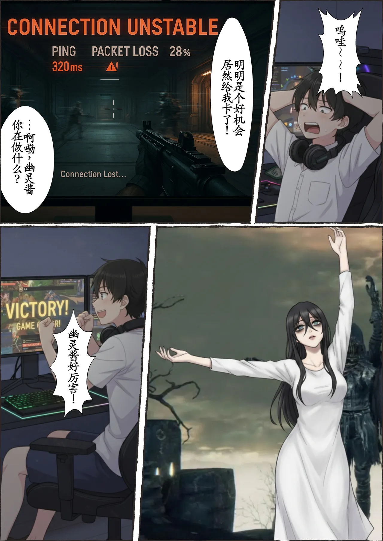 [InuMeteo]Dies after being milked so much semen by a female ghost![AI Generated] [古月个人汉化] Page 74
