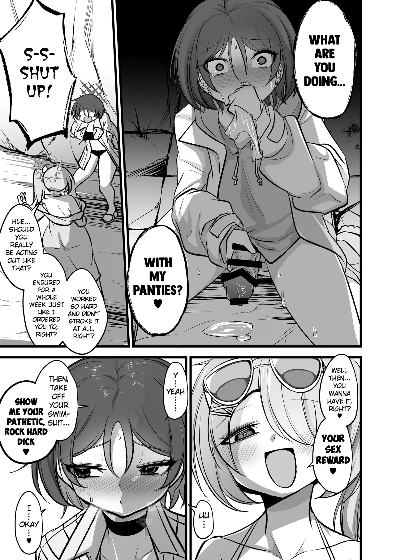 [Akagai (Mine Thrower)]Do-S Hiyori VS Futa-chin Misaki-chan(Blue Archive) [English] [Digital] Page 4