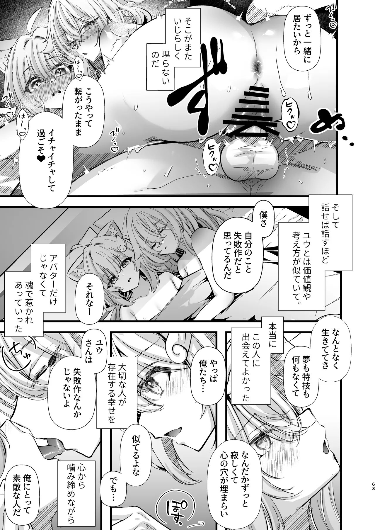 [FZ: (Fujisaki Fujiko)]Dennou Tengoku 2 ~Kojirease Reishou Otaku datta Ore ga VRSNS no Menhera Inran Mesu Danshi to Kyouizon Homo ni Naru made no Hanashi.~ Page 62