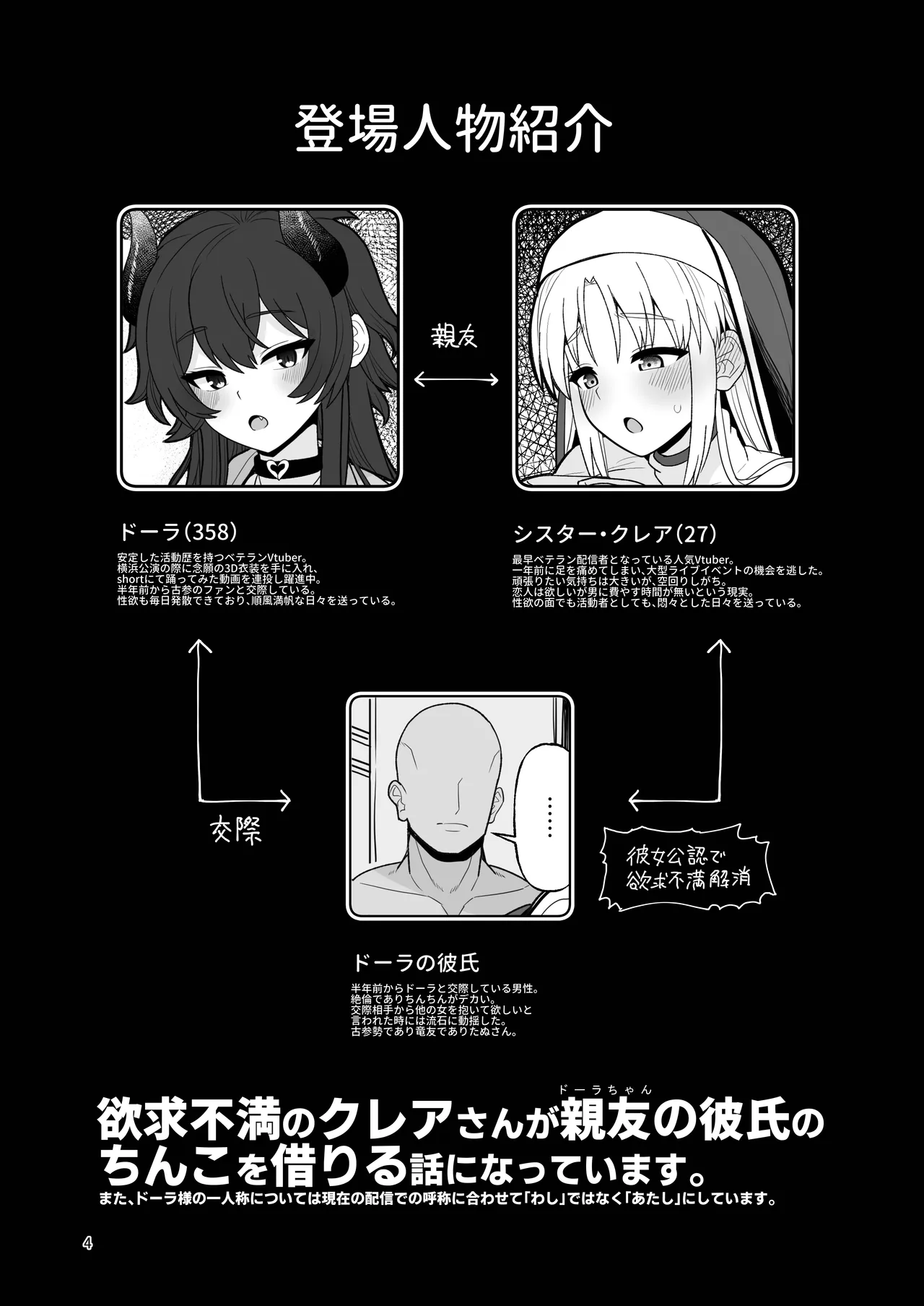 [tAnaue (Tanakala)]Konna no Dame desu  Yokkyuu Fuman no  Seiso-kei  Haishinsha-san Shinyuu no  Dekachin  Kareshi o  Karite Ikimakuri(Dola, Sister Claire)  [Digital] Page 3