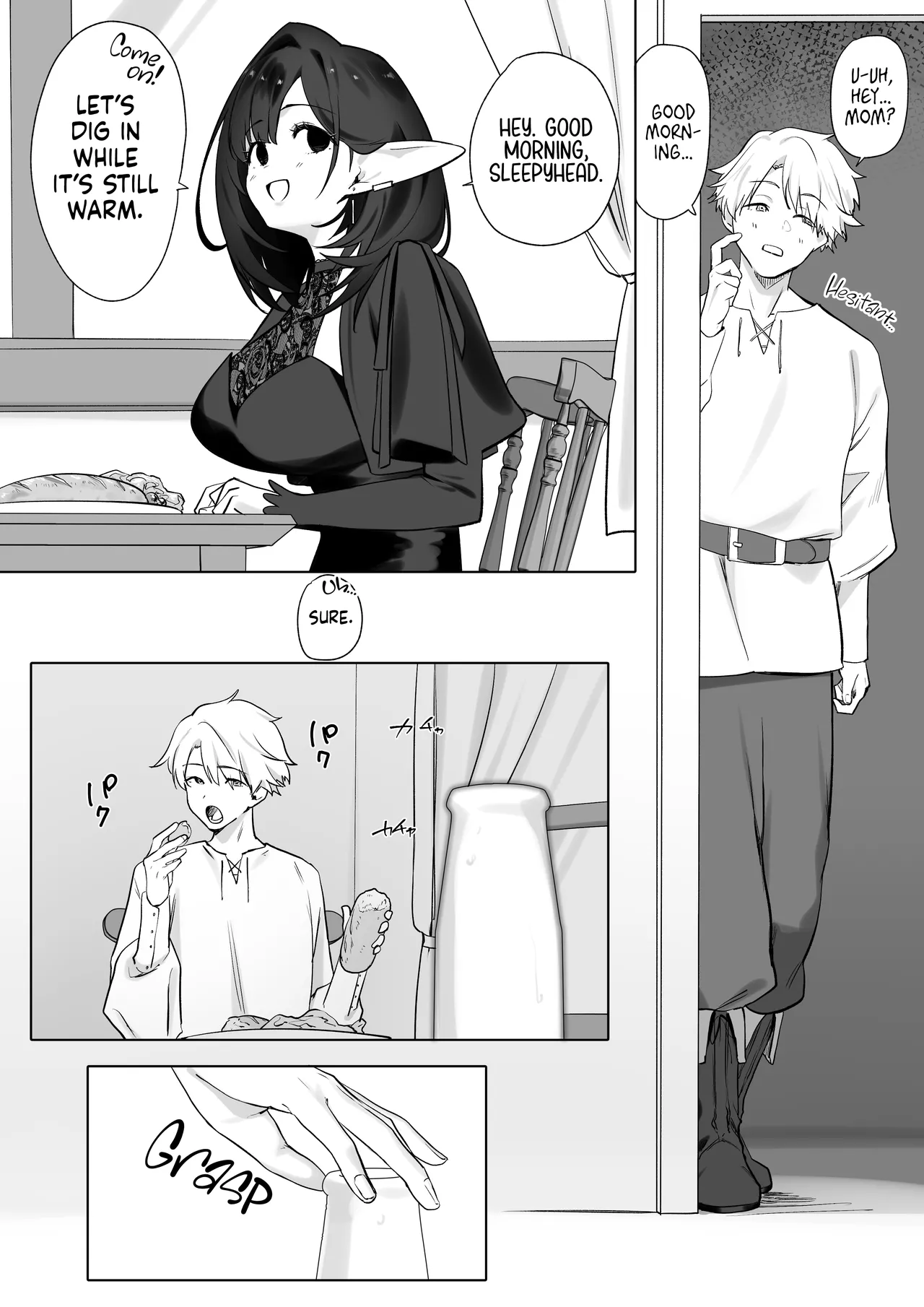 [Otete (Koyubimaru)]Elf no Milk de Otona ni Narimashita ー I Drank Elven Breast Milk Every Day to Grow Up Big and Strong[English] [head empty] [Digital] Page 39