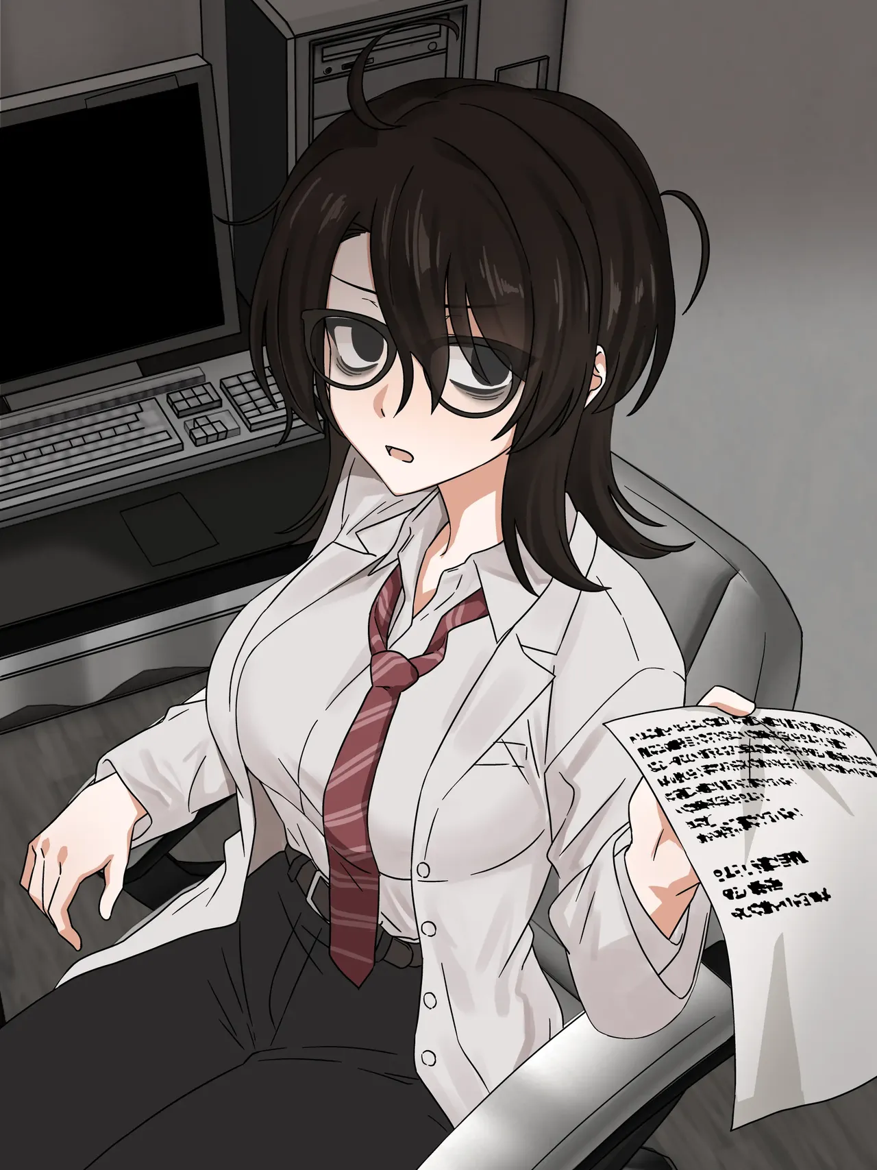 [Enari]Hatsumeibu no buchou to, Me no mae uwaki ecchi | With the Head of Research Department, Cheating right before my eyes (03) + Bonus Art[English] Page 24