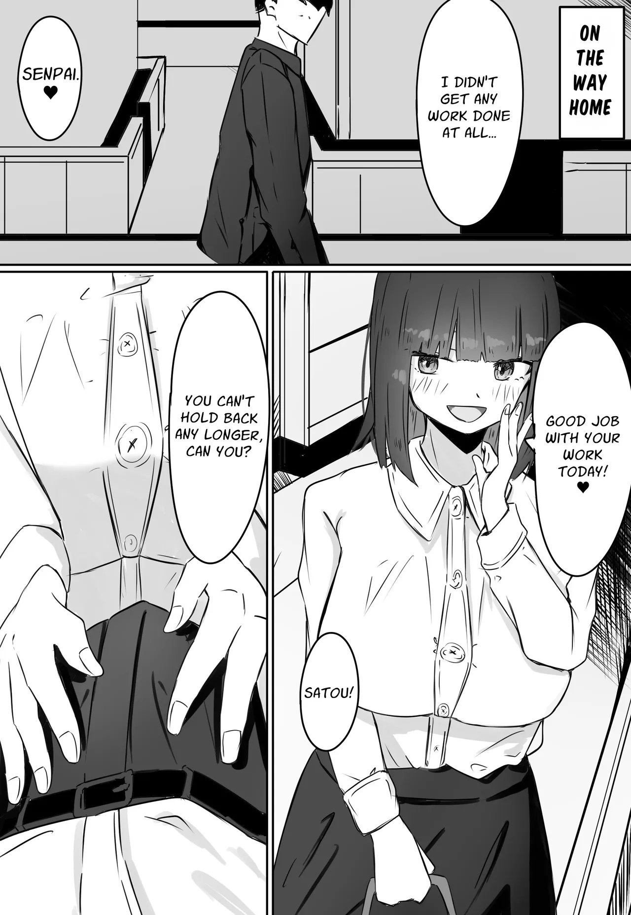 [Merukuran (Rakunagaku)]Kouhai Succubus-chan wa Senpai o Jirashitai! | The Succubus At Work Is A Teaser![English] [Nikuchan] Page 40