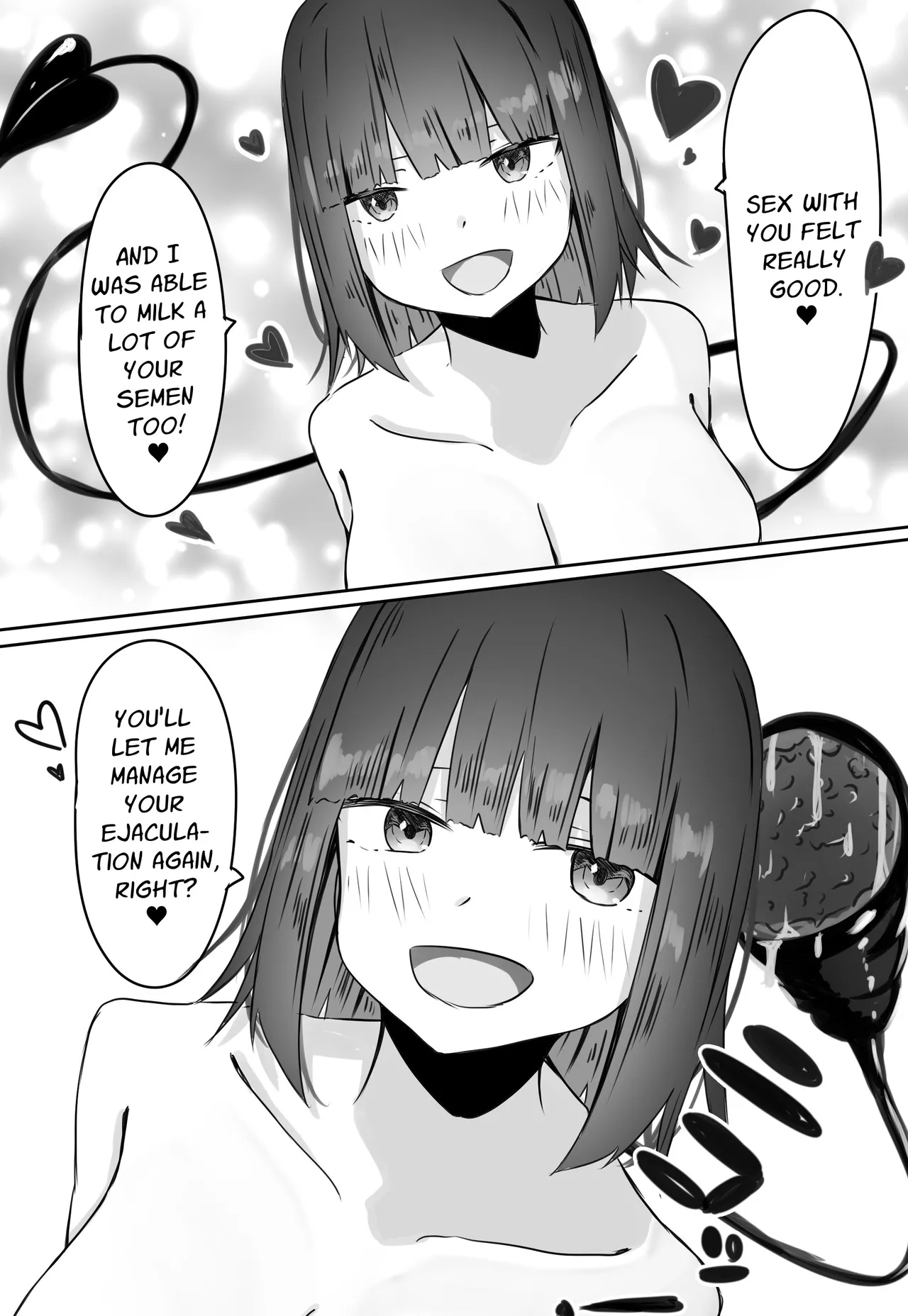 [Merukuran (Rakunagaku)]Kouhai Succubus-chan wa Senpai o Jirashitai! | The Succubus At Work Is A Teaser![English] [Nikuchan] Page 54