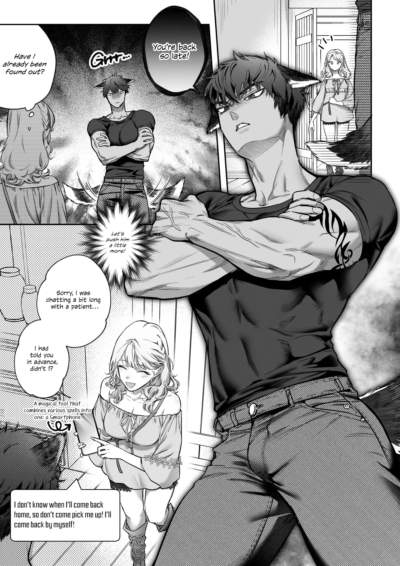 [Vivid Aster (Jnnkleche)]Kahogo na Juujin Kareshi no Tanetsuke Honki Koubi ni Kowasaretai | I want to be destroyed by my overprotective beastman boyfriend's serious mating and impregnation[English] [Descent into madness] Page 12