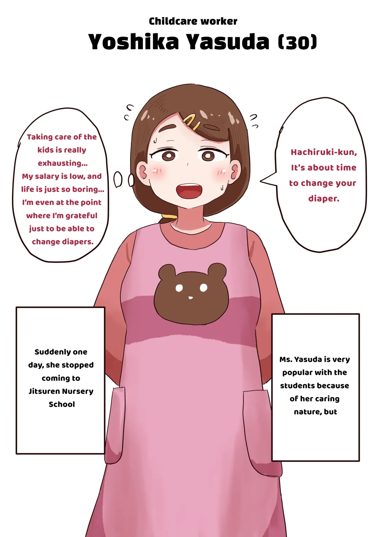 [Tenkasu]The Story of a Female Daycare Teacher Who Voluntarily Becomes a Daruma Meat Toilet Page 2