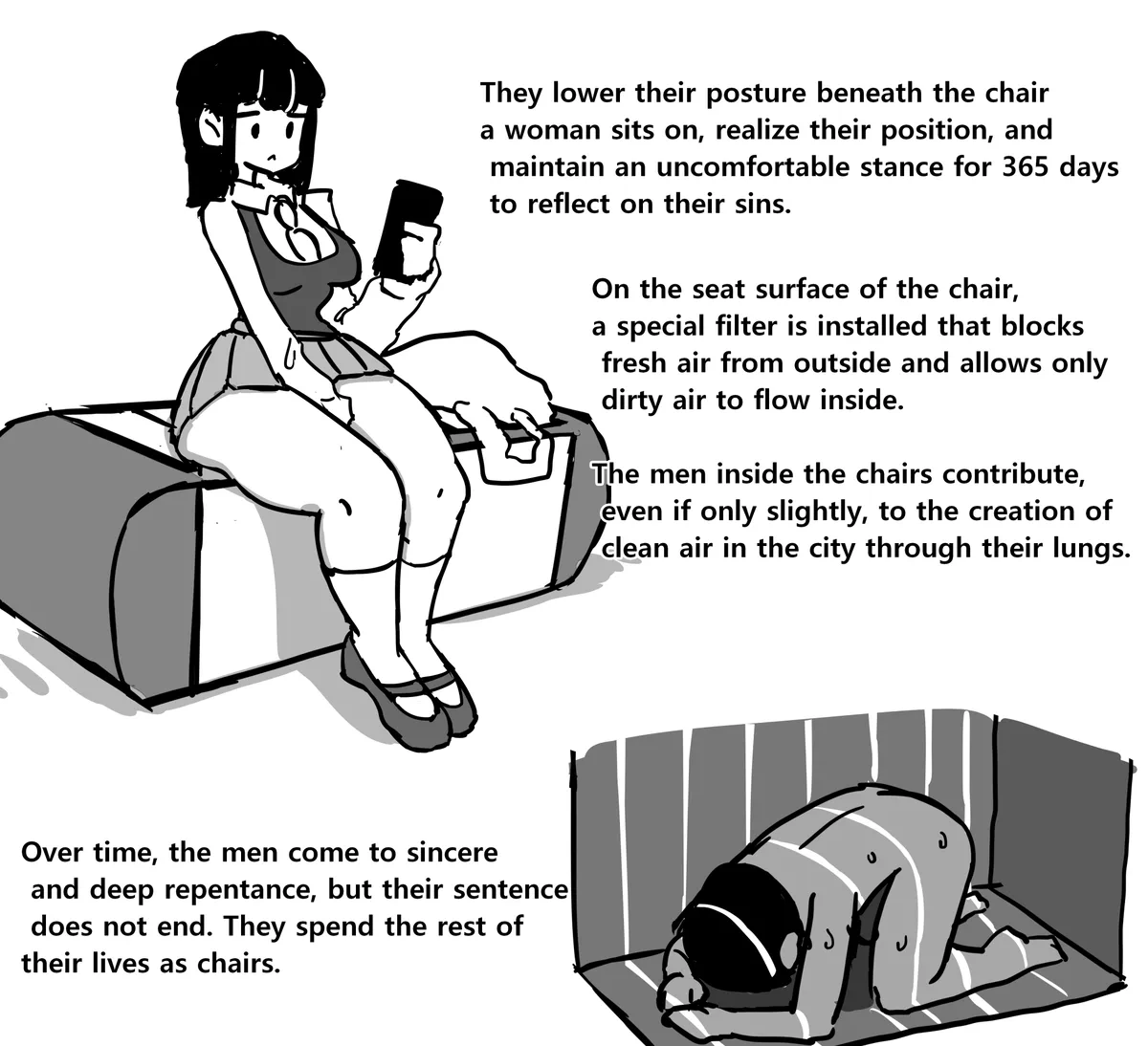 Pixiv( Au79 ) Public chairs in a world where women are superior to men Page 2