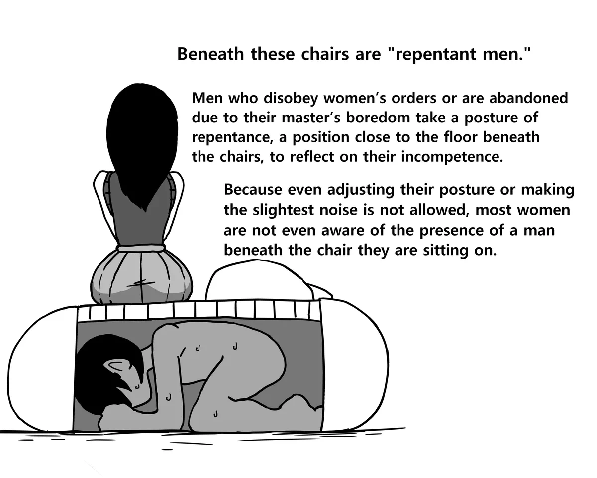 Pixiv( Au79 ) Public chairs in a world where women are superior to men Page 3