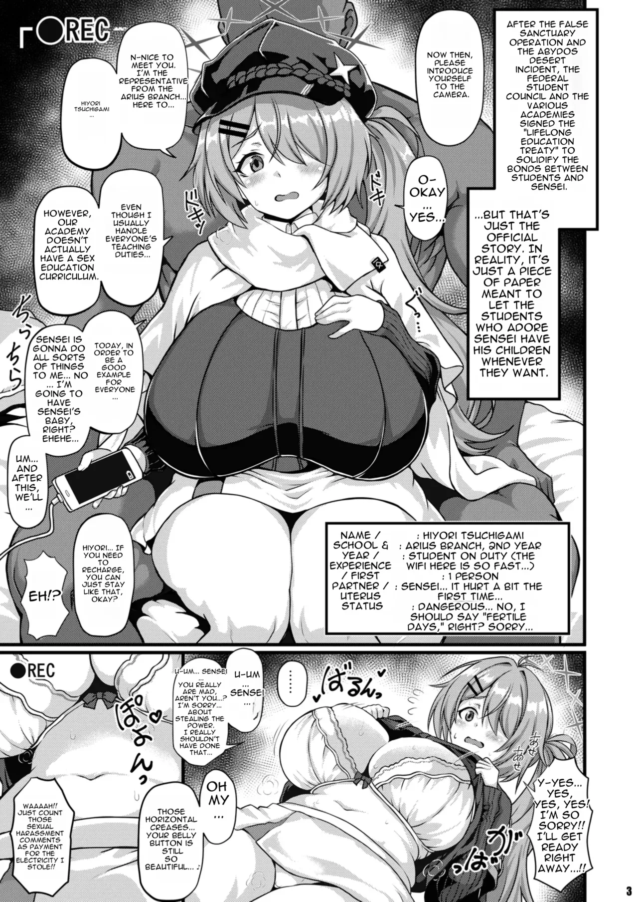 [Kasou Genjitsu (Hasekura Noise)]THE Haramase Tsuchinaga Hiyori(Blue Archive) [English] [Digital] Page 2