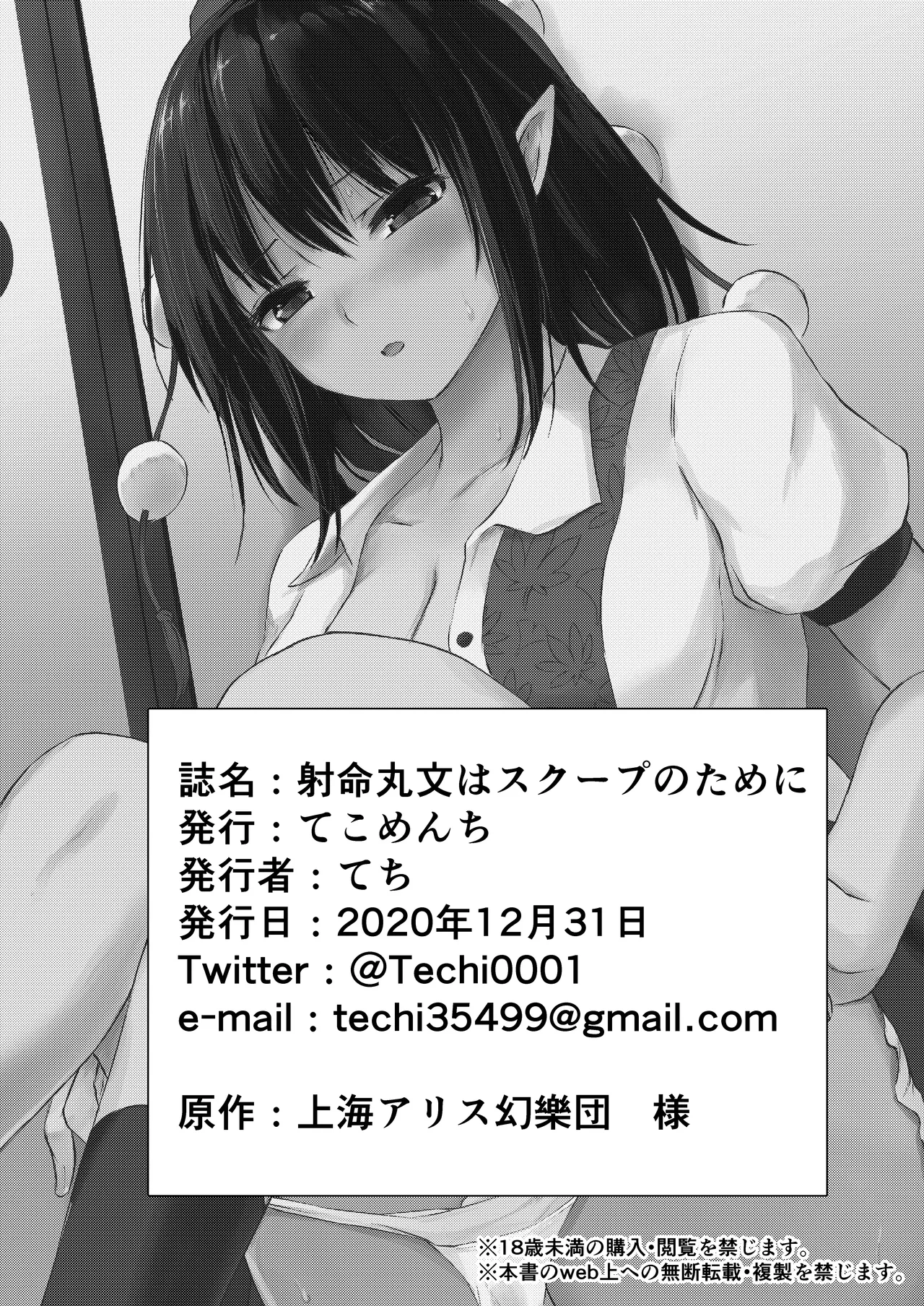 [Tekomenchi (Techi)]Shameimaru Aya wa Scoop no Tame ni(Touhou Project) [Digital] Page 26