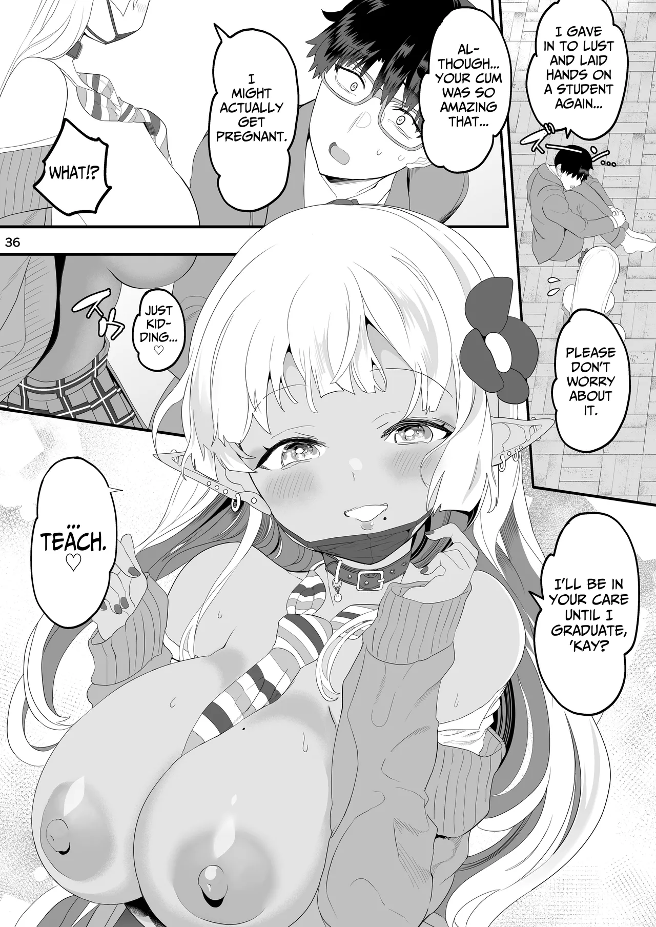 [Union Bust (Kazutaro)]Kanzen ni Gal Ochi Shita Ryuugakusei Elf no Shidouhou | How To Train An Elf Exchange Student Who Has Become A Total Gyaru[English] {lethal dolphin} [Digital] Page 36