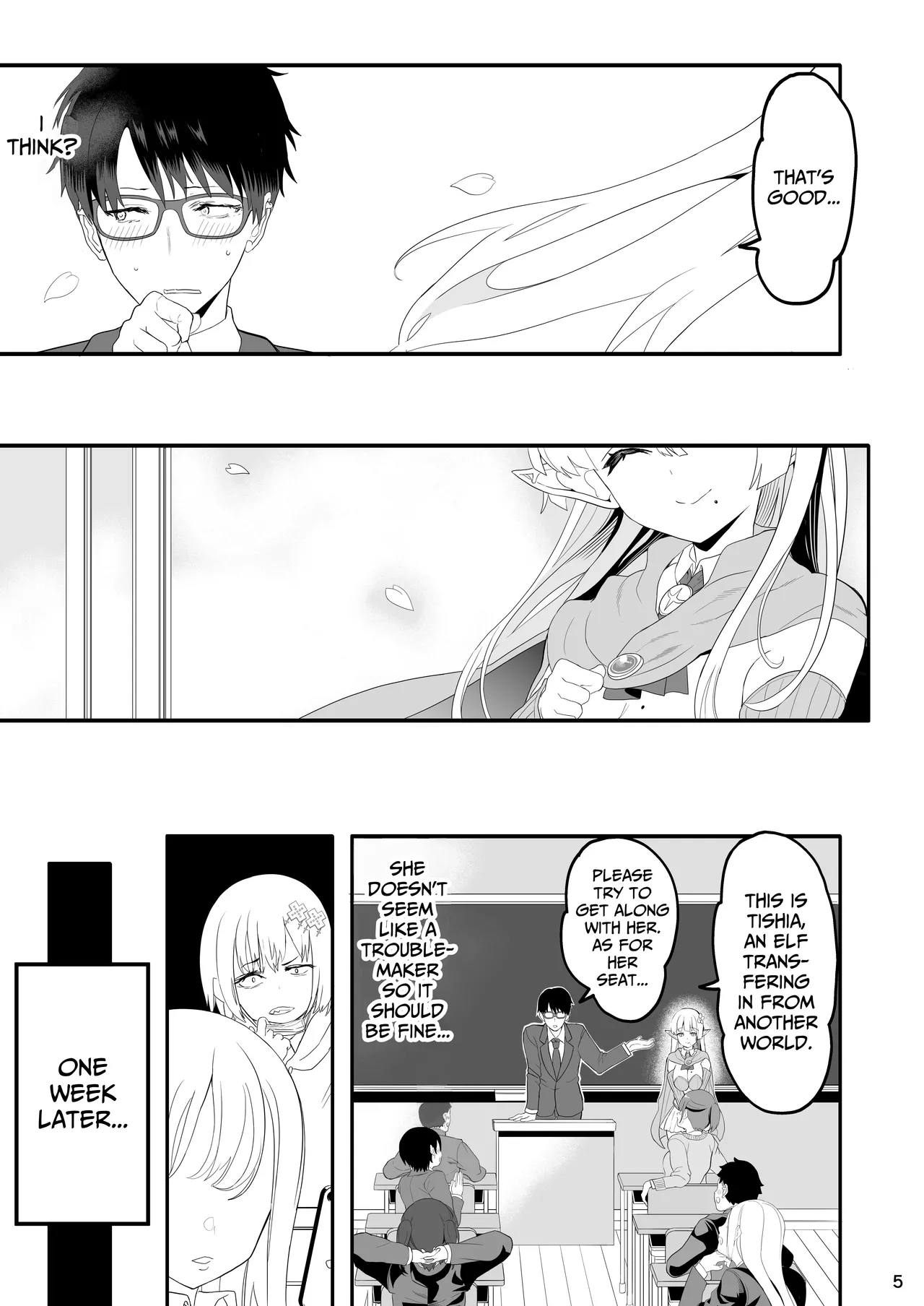 [Union Bust (Kazutaro)]Kanzen ni Gal Ochi Shita Ryuugakusei Elf no Shidouhou | How To Train An Elf Exchange Student Who Has Become A Total Gyaru[English] {lethal dolphin} [Digital] Page 5