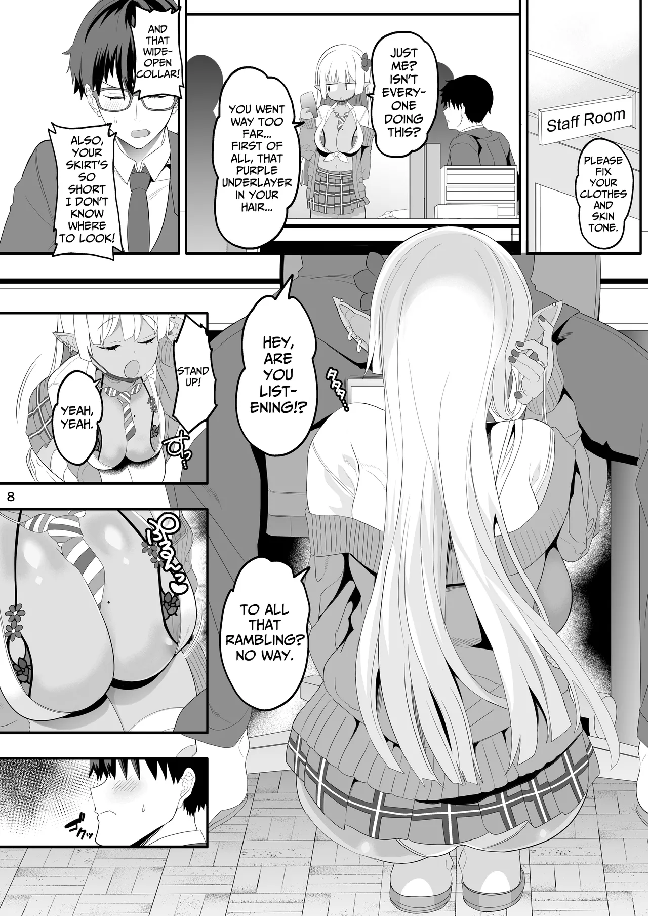 [Union Bust (Kazutaro)]Kanzen ni Gal Ochi Shita Ryuugakusei Elf no Shidouhou | How To Train An Elf Exchange Student Who Has Become A Total Gyaru[English] {lethal dolphin} [Digital] Page 8