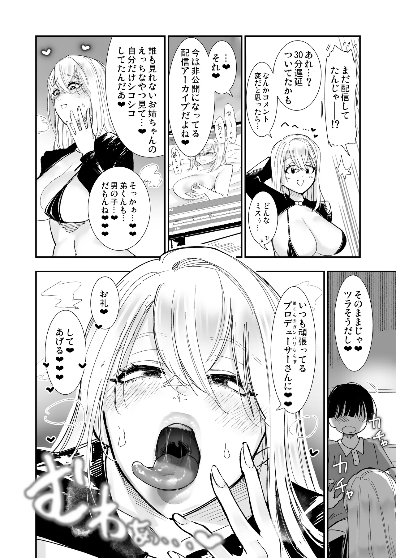 [SARUUCHI] [Oneshota]ane ga ero kobi ninki haishin-sha ♡ otetsudai no go hōbi ama ama kisu etchi[icharabu] Page 10