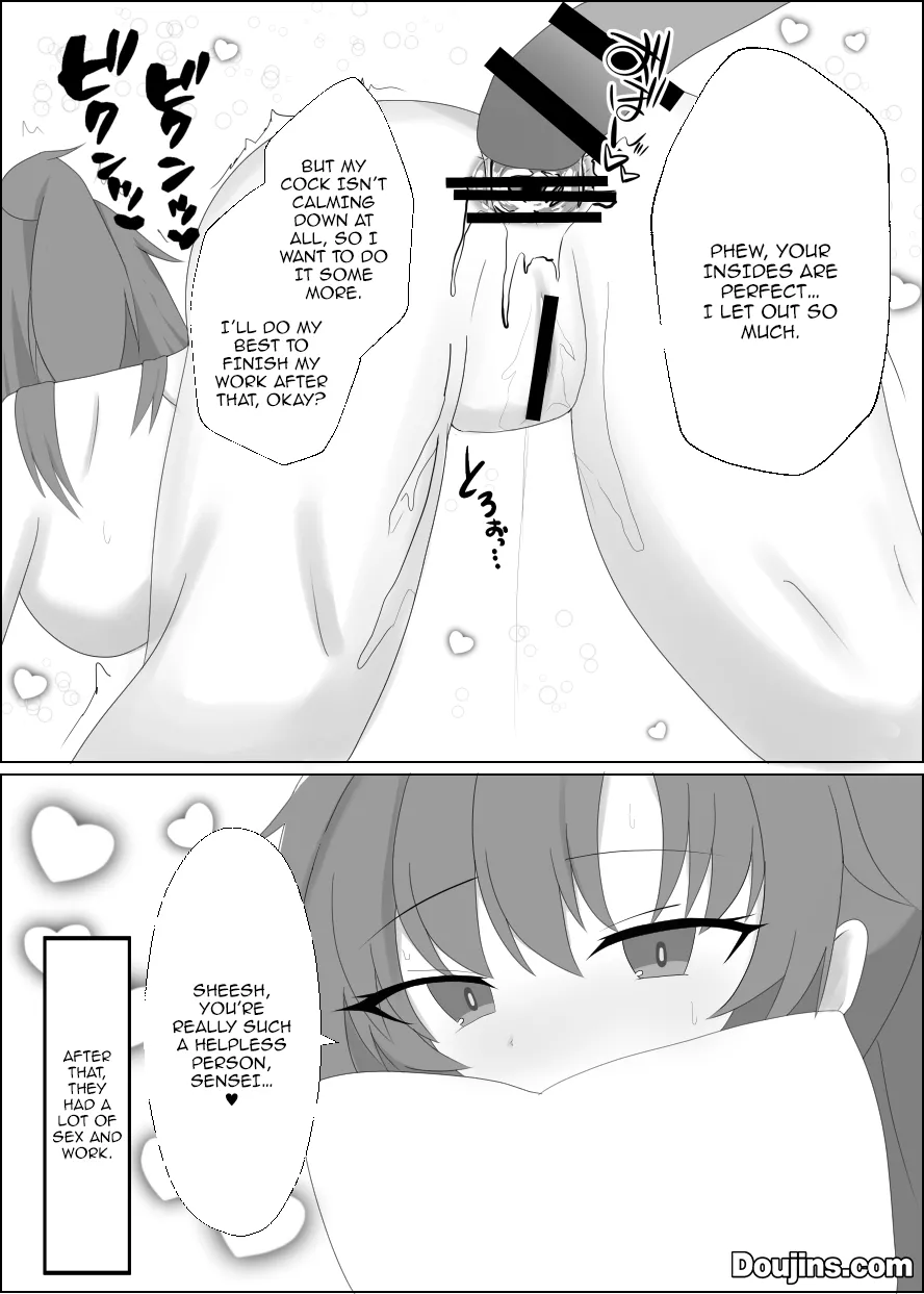[Yorokin Pan Koujou (Adamyon)]Osewa ni Natteiru Sensei to | With the Sensei That Took Care of Me(Blue Archive) [English] {Doujins.com} [Digital] Page 14