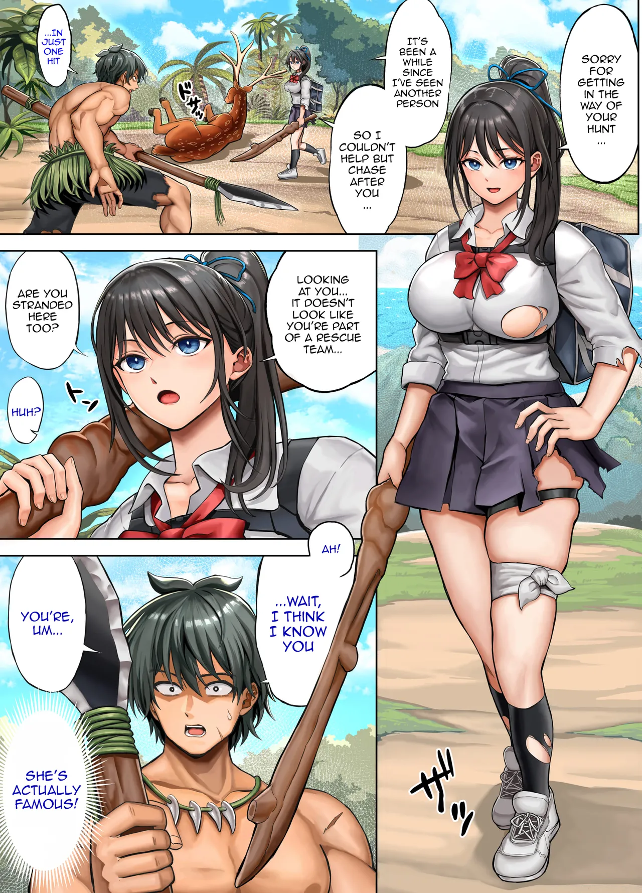 [Hokekiyo Carnival (Houhokekiyo)]Mujintou Sounan Harem 2 Ch.1 | Deserted Island Castaway Harem 2 Ch.1[English] {Doujins.com} Page 8