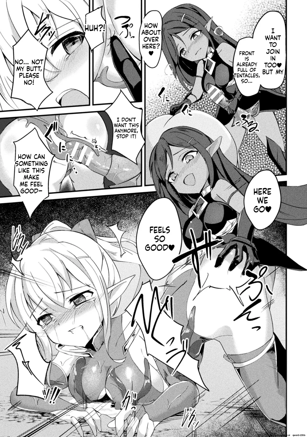 [Aoba Soyogi]Suigeki no Cattleya ~Midaresaku Naedoko no Elf Kenshi~(2D Comic Magazine Akuochi Shokushufuku Vol.1) (SCANMTL) Page 17
