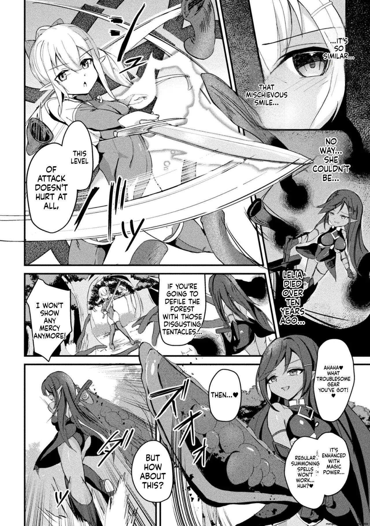 [Aoba Soyogi]Suigeki no Cattleya ~Midaresaku Naedoko no Elf Kenshi~(2D Comic Magazine Akuochi Shokushufuku Vol.1) (SCANMTL) Page 2