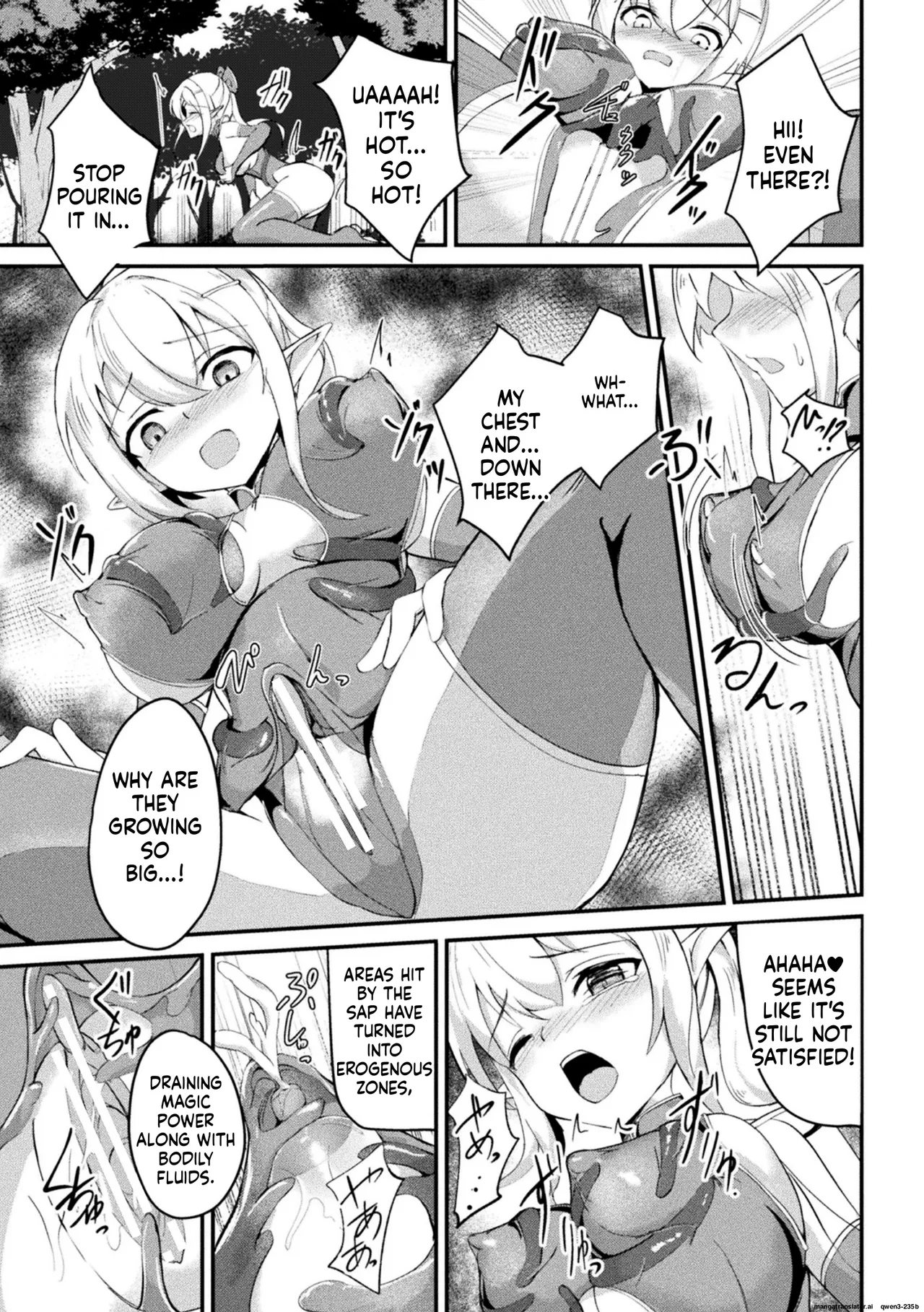 [Aoba Soyogi]Suigeki no Cattleya ~Midaresaku Naedoko no Elf Kenshi~(2D Comic Magazine Akuochi Shokushufuku Vol.1) (SCANMTL) Page 9