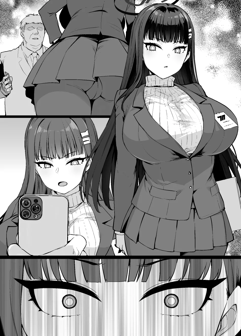 [草野郎]ブルアカMC 調月リオがマゾメスビッチに堕とされオマンコ学園に転校する漫画9P Page 10