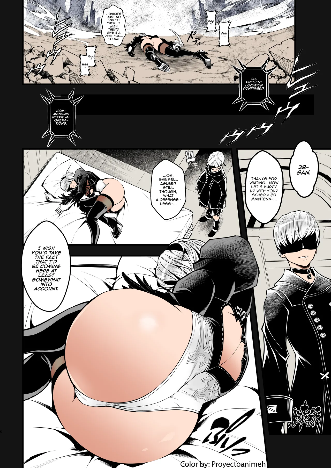 Onna Senshinokyuusoku   Female Warrior Rest (Nier_ Automata) [English] Colorized Page 6