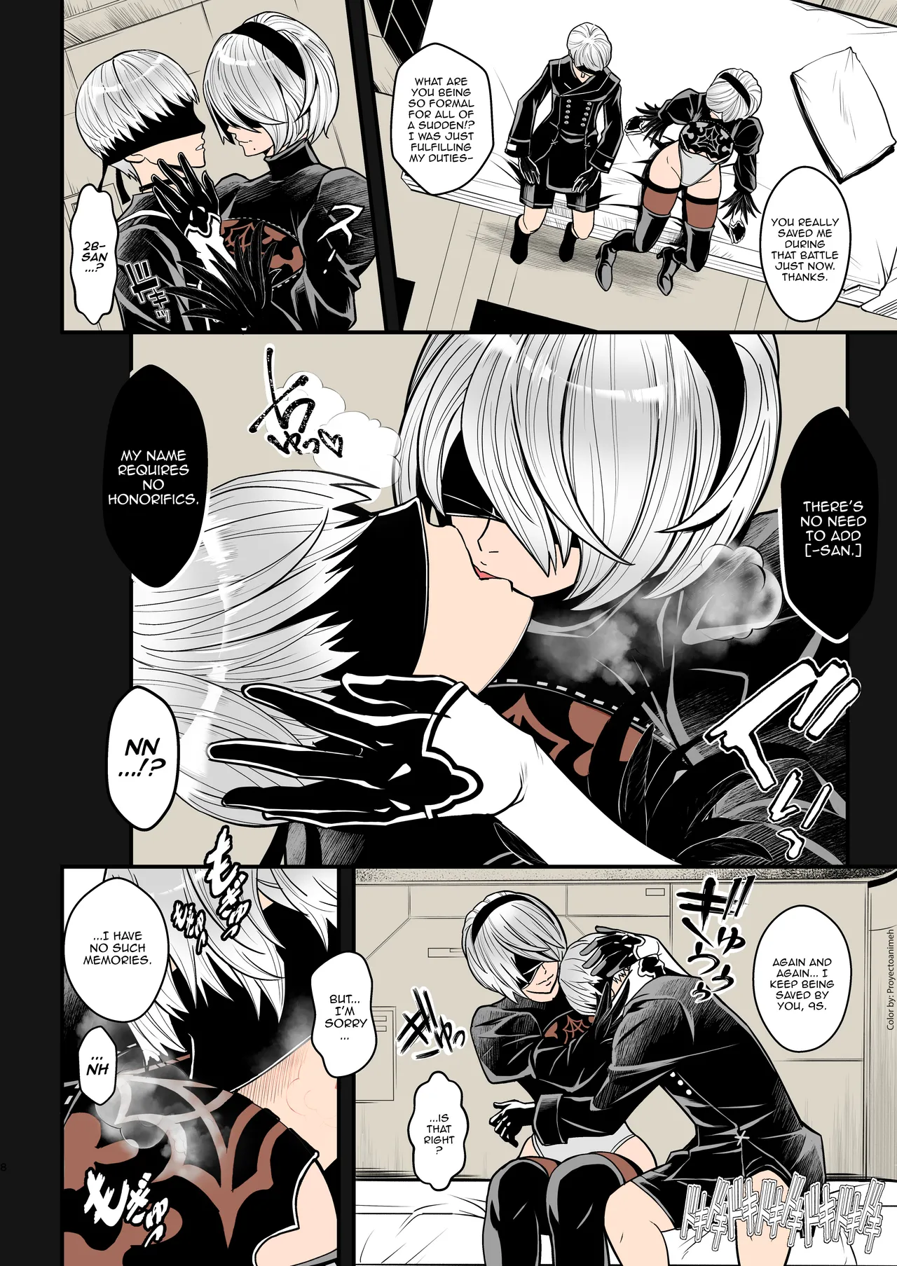 Onna Senshinokyuusoku   Female Warrior Rest (Nier_ Automata) [English] Colorized Page 8