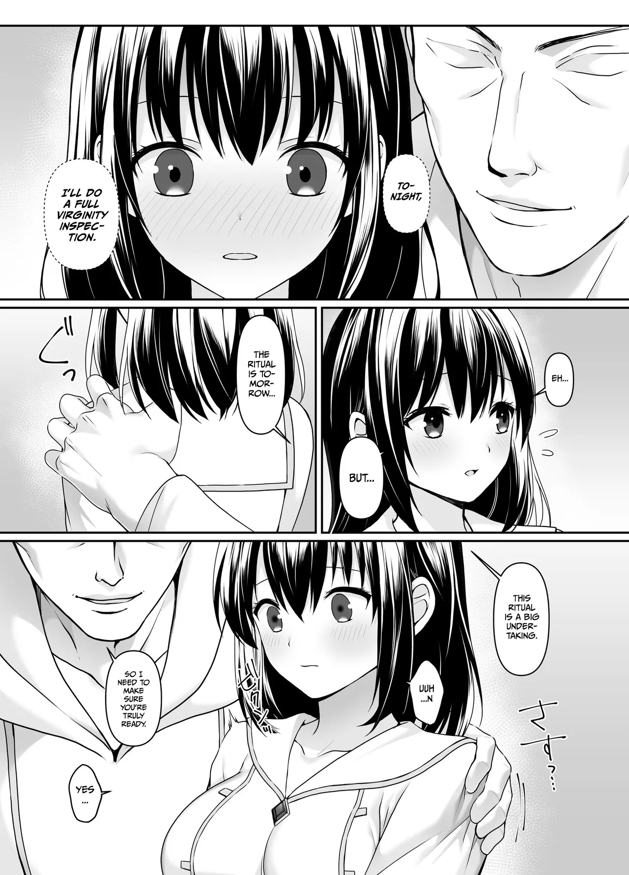 [Seika Kairaku Shoten (Tukimi Haku)]A story about a naive, black-haired Holy Maiden undergoing an intimate virginity inspection by a corrupt bishop[English] [Gagak_Ireng] (rewrite) Page 15