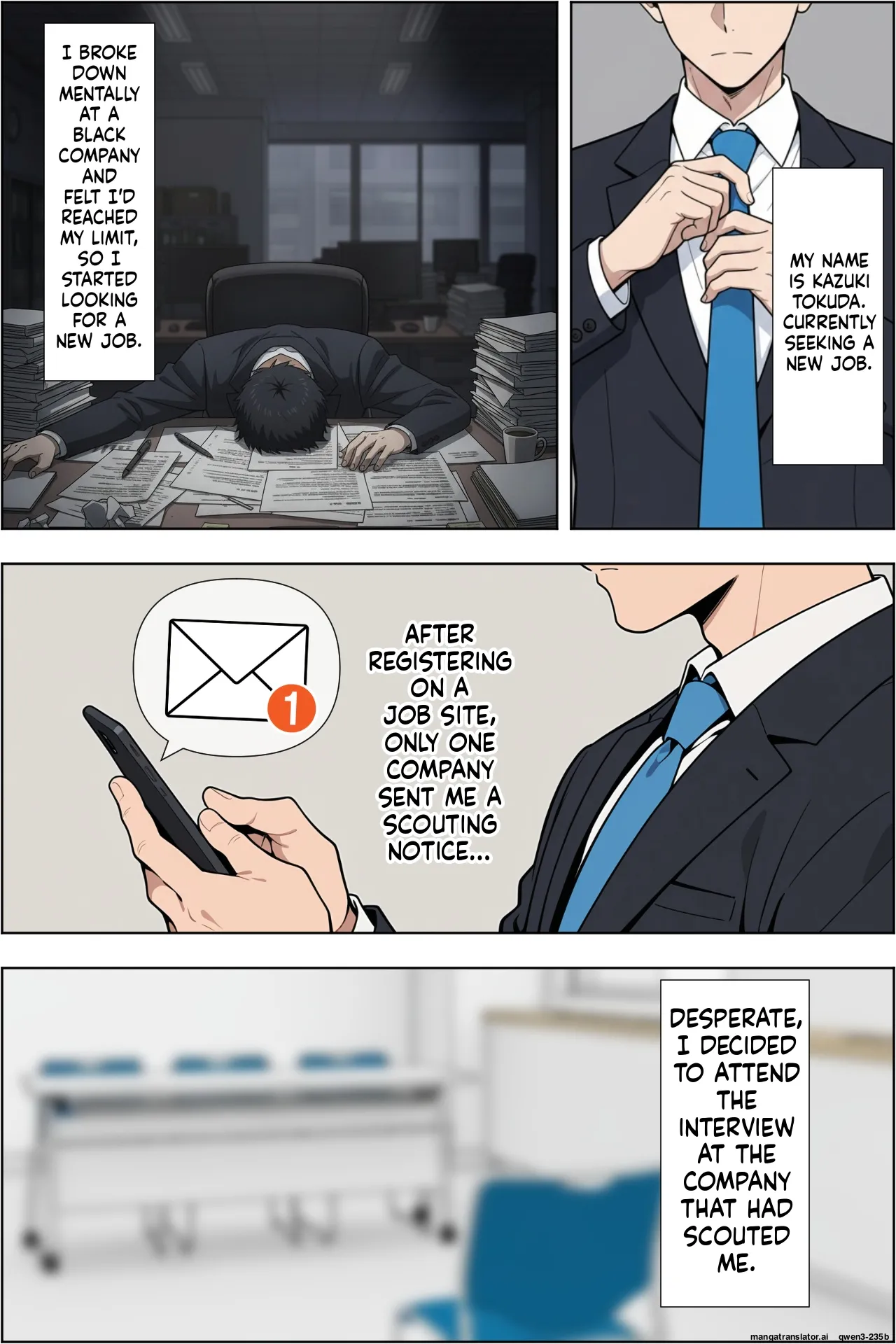 Tenshoku shitara bakunyuu gyaru shachou no seiyoku shori-gakari ni ninmei sareta kudan (Spanish) MTL Page 1