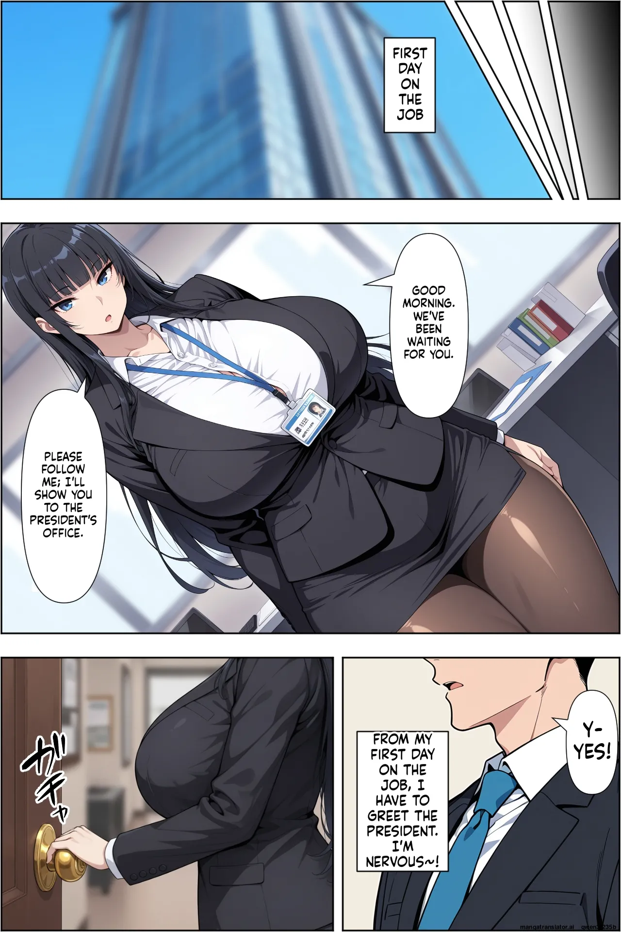 Tenshoku shitara bakunyuu gyaru shachou no seiyoku shori-gakari ni ninmei sareta kudan (Spanish) MTL Page 18