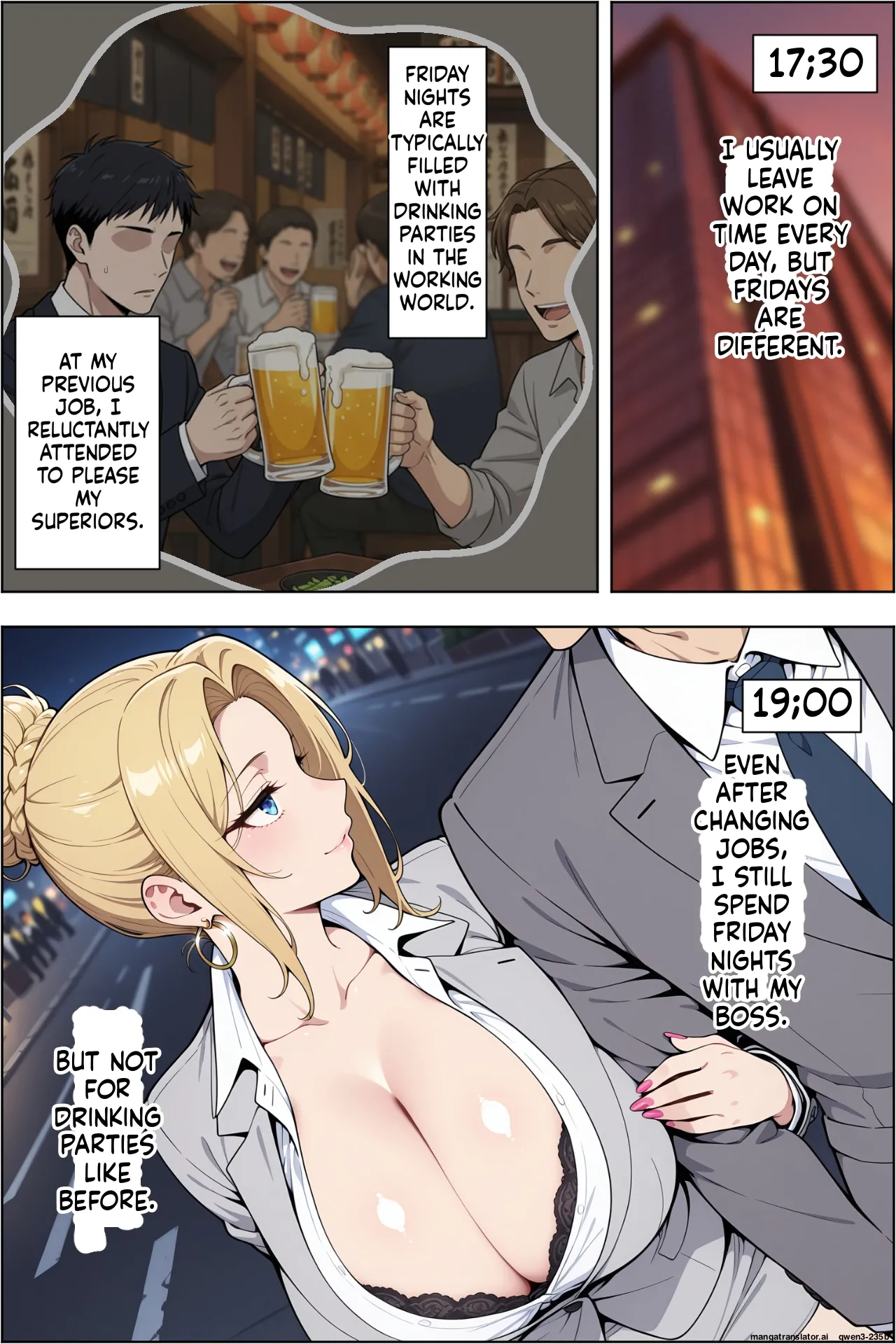 Tenshoku shitara bakunyuu gyaru shachou no seiyoku shori-gakari ni ninmei sareta kudan (Spanish) MTL Page 60
