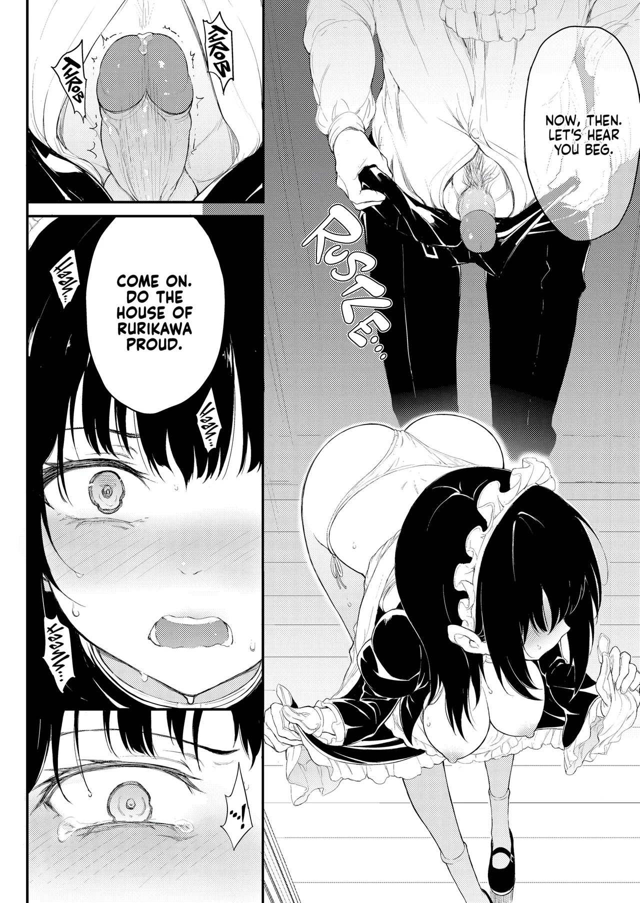 [Kyockchokyock (Kyockcho)]Maid Kyouiku. -Botsuraku Kizoku Rurikawa Tsubaki- | Maid Education: Fallen Aristocrat Rurikawa Tusbaki[English] [J18] [Decensored] [Digital] Page 17
