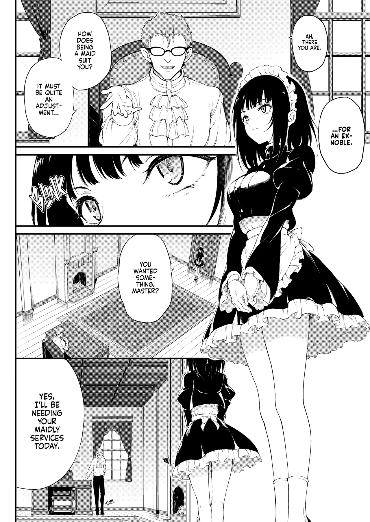 [Kyockchokyock (Kyockcho)]Maid Kyouiku. -Botsuraku Kizoku Rurikawa Tsubaki- | Maid Education: Fallen Aristocrat Rurikawa Tusbaki[English] [J18] [Decensored] [Digital] Page 3