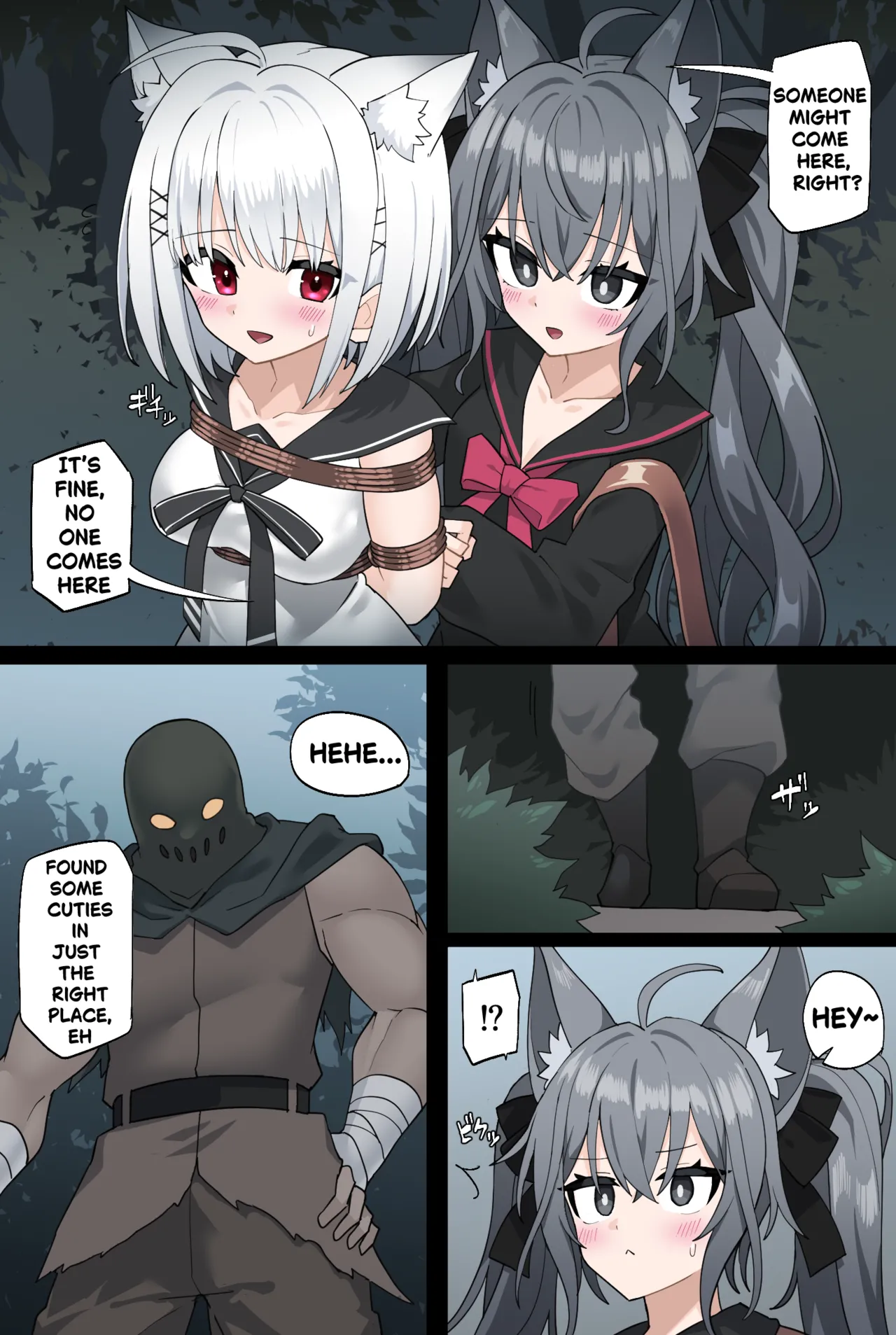 [Skeb]Manuka and Karin get kidnapped in the forest ENG+JP Page 1