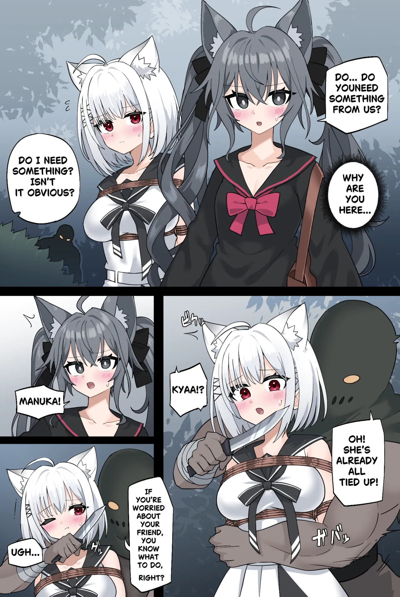 [Skeb]Manuka and Karin get kidnapped in the forest ENG+JP Page 2