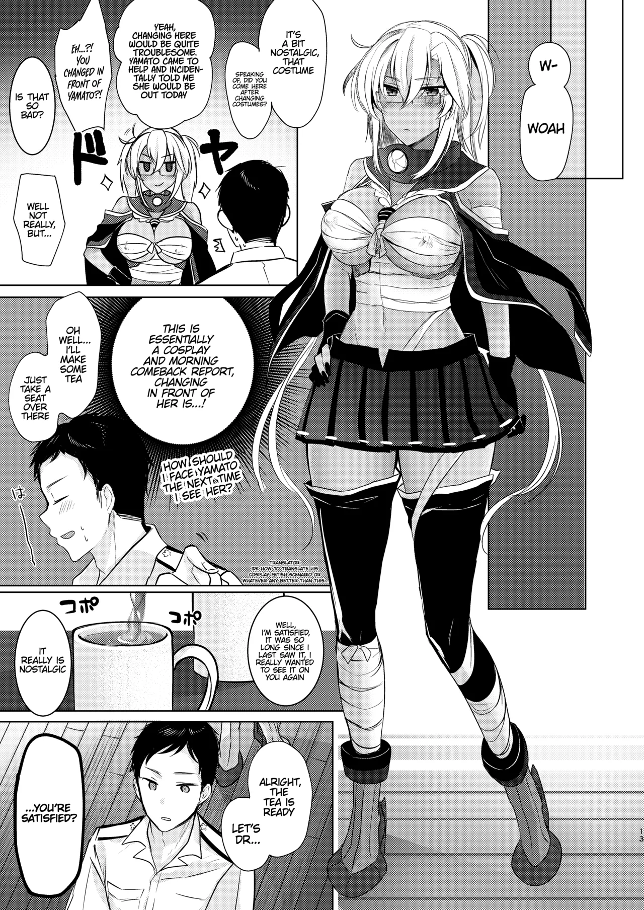 (C97) [Marochaan (Yunamaro)]Musashi-san's Nighttime Affairs: Nostalgic Uniform(Kantai Collection -KanColle-) [English] [Platinum Crown] Page 14