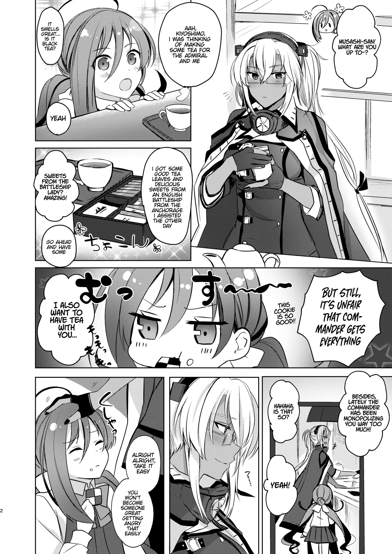 (C97) [Marochaan (Yunamaro)]Musashi-san's Nighttime Affairs: Nostalgic Uniform(Kantai Collection -KanColle-) [English] [Platinum Crown] Page 3