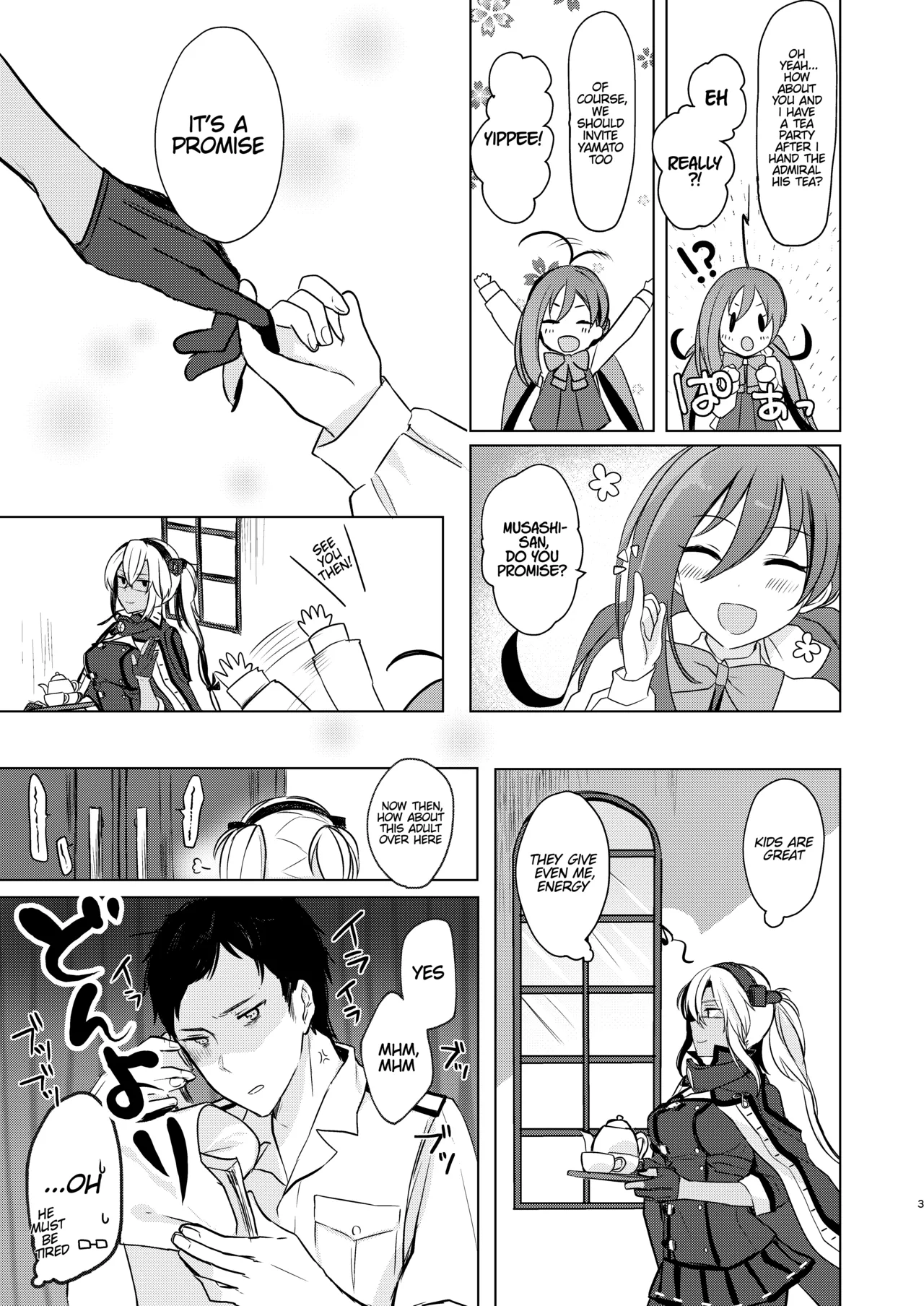 (C97) [Marochaan (Yunamaro)]Musashi-san's Nighttime Affairs: Nostalgic Uniform(Kantai Collection -KanColle-) [English] [Platinum Crown] Page 4