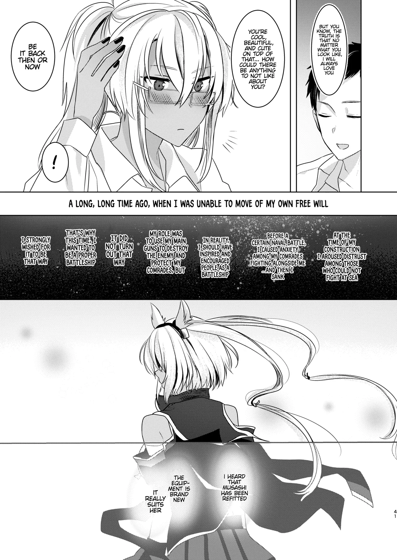 (C97) [Marochaan (Yunamaro)]Musashi-san's Nighttime Affairs: Nostalgic Uniform(Kantai Collection -KanColle-) [English] [Platinum Crown] Page 42