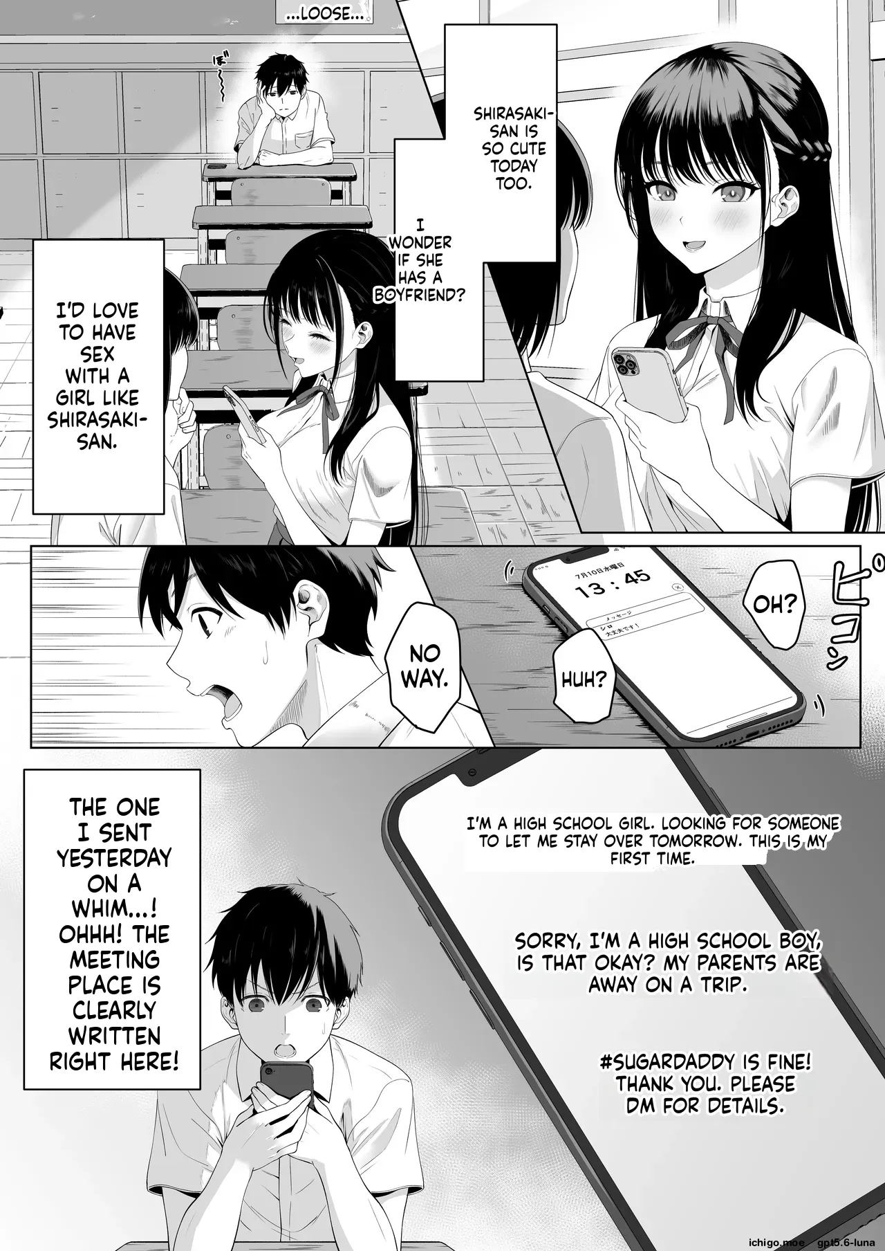 [Funi Funi-!]Doukyuusei to Sex Tsuke no Yoru ~Papakatsu Iede Shoujo wa Ki ni Naru Anoko Deshita~ | A Night Addicted to Sex with a Classmate ~The Runaway Girl Doing Sugar-Dating Was the Girl I Had a Crush On~[English] Page 3