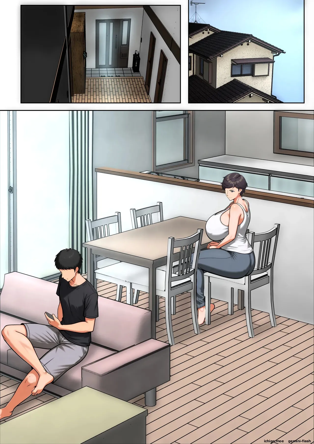[Pentacle (Shimipan)]Shikatanaku Kaa-chan to Sex Shimasu 9 Page 17