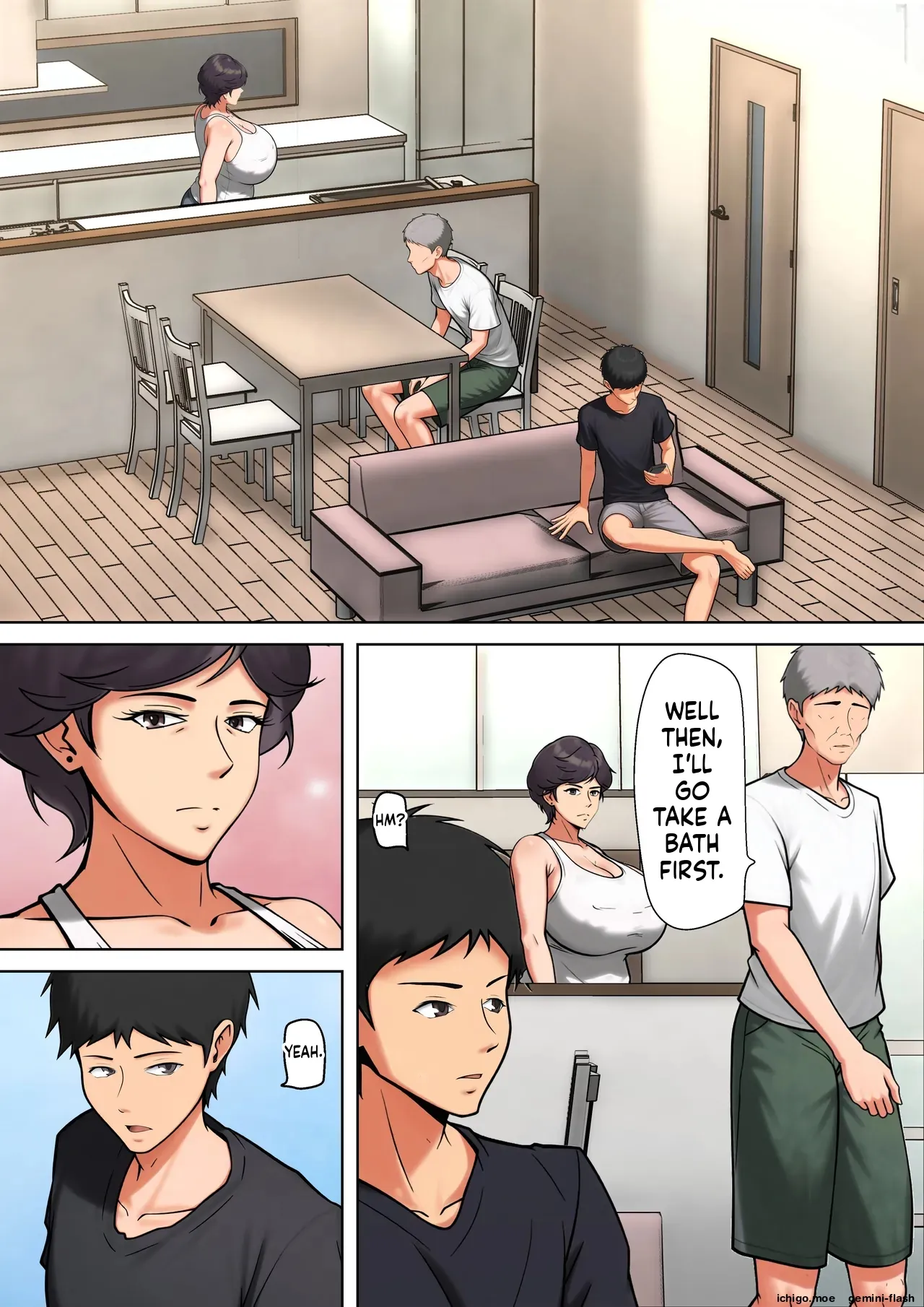 [Pentacle (Shimipan)]Shikatanaku Kaa-chan to Sex Shimasu 9 Page 8