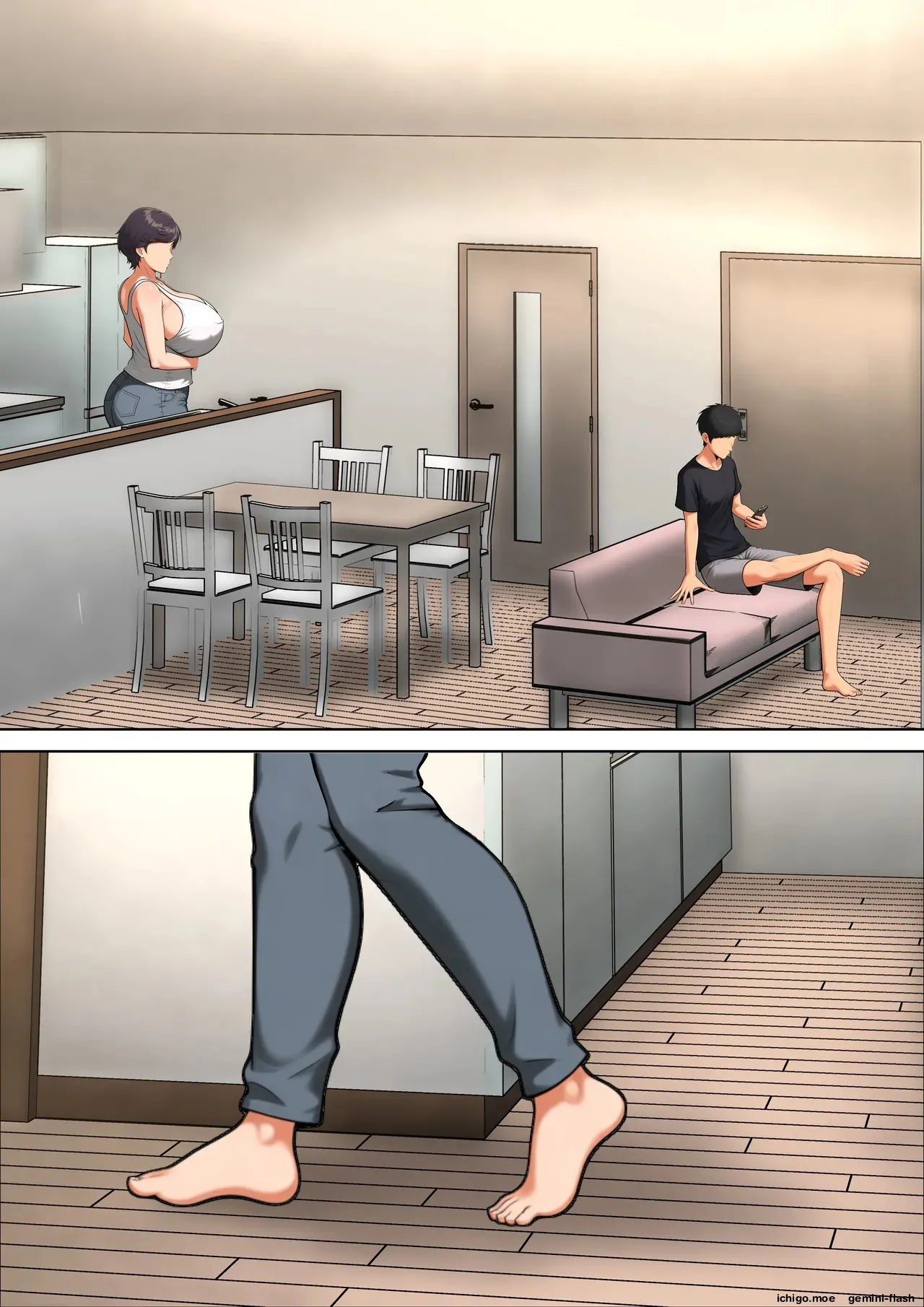 [Pentacle (Shimipan)]Shikatanaku Kaa-chan to Sex Shimasu 9 Page 9