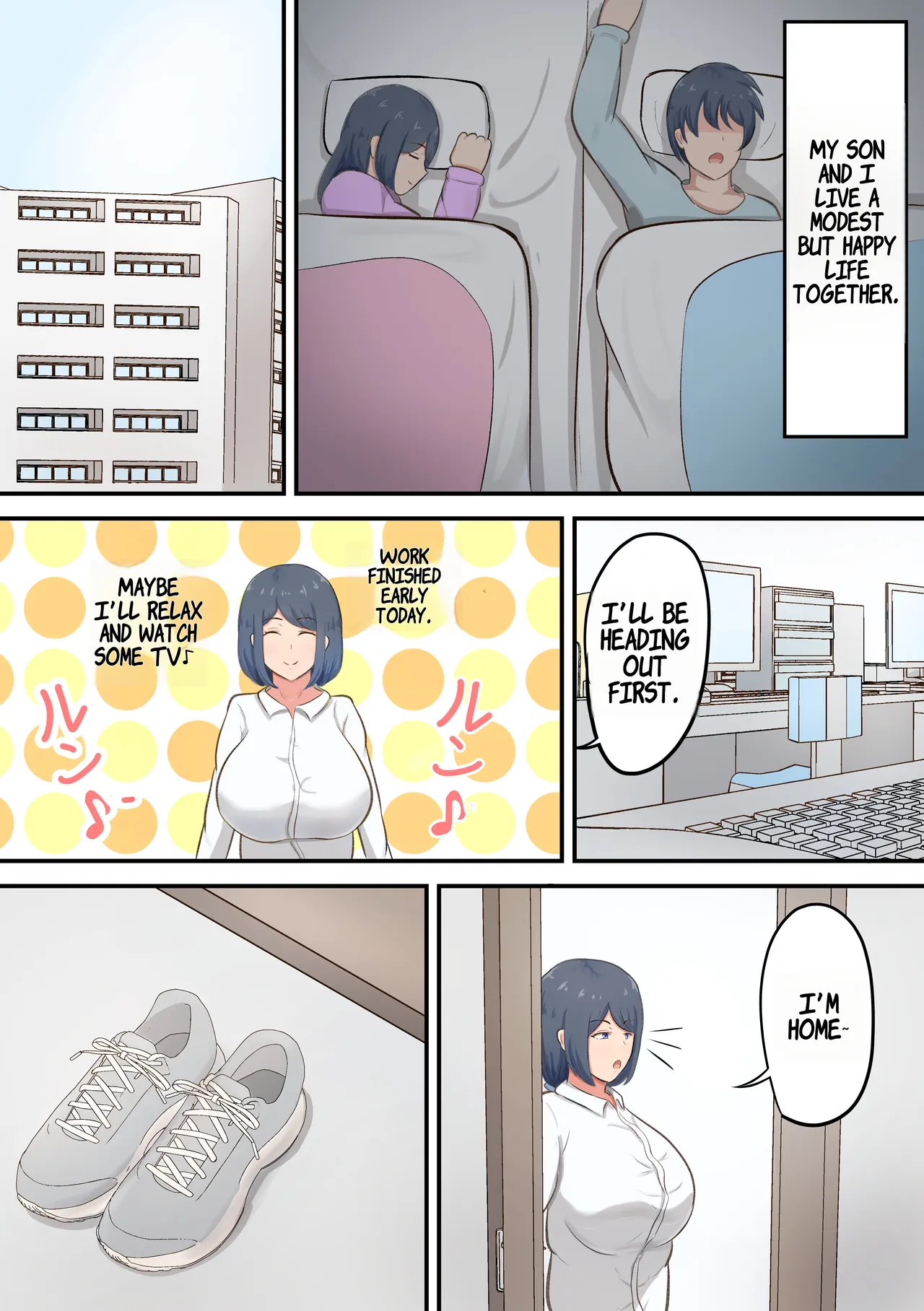 [Shirakumo Zen]Rokujou Hitoma no Apart de Okaa-san to Icha Love Sex Seikatsu[English] Page 4