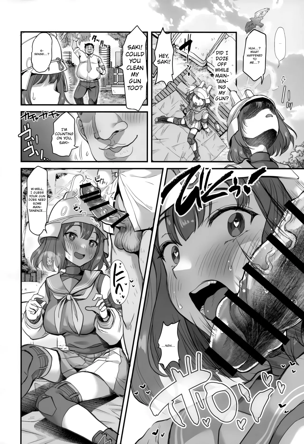 (C104) [Ginga-kei Pride (B-ginga)]Koukando 0 no Usagi ni Saimin Kakete Mita | Hypnotizing a Rabbit with 0 Affinity(Blue Archive) [English] [Cute Student Fellatio Scans] Page 11