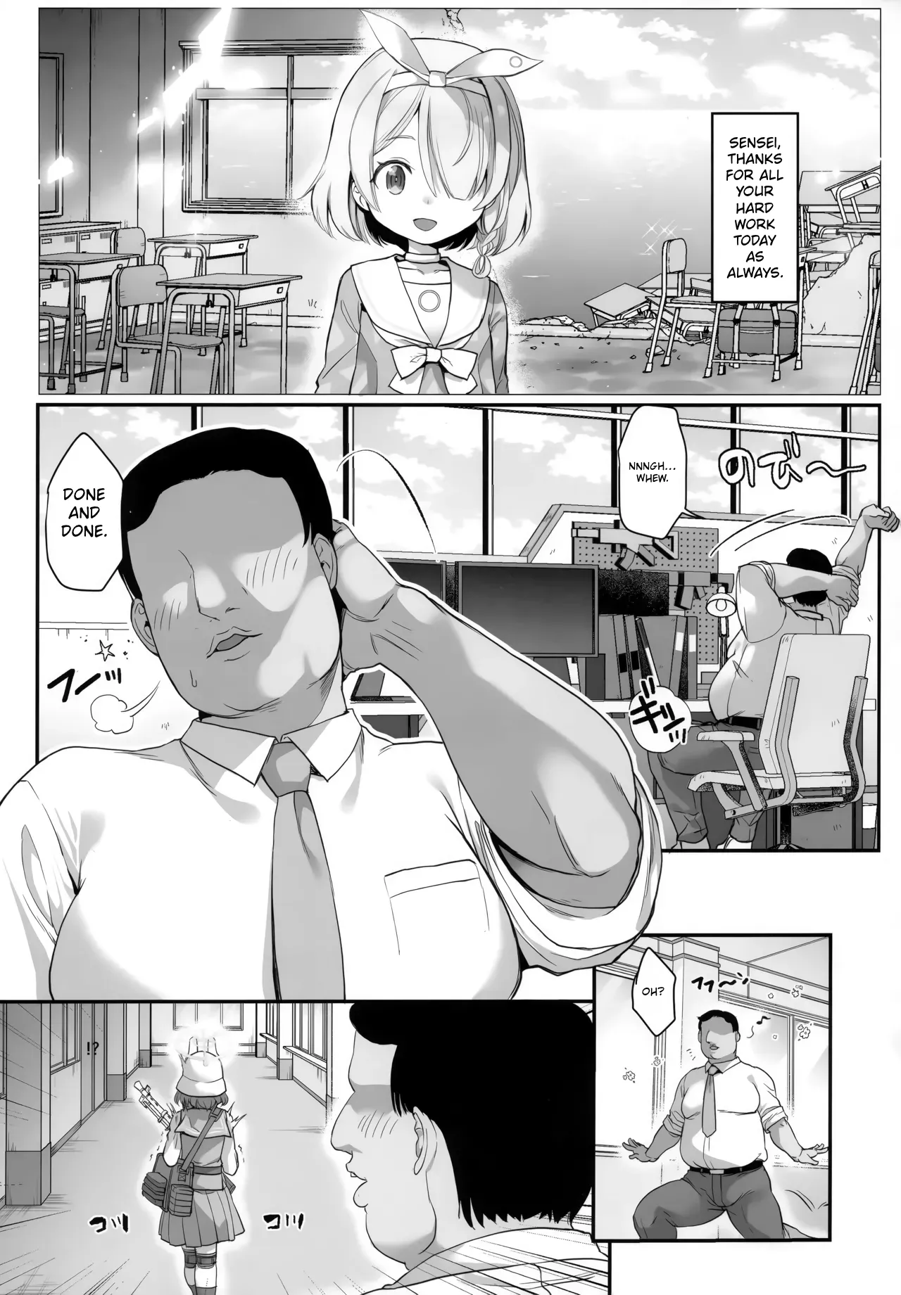 (C104) [Ginga-kei Pride (B-ginga)]Koukando 0 no Usagi ni Saimin Kakete Mita | Hypnotizing a Rabbit with 0 Affinity(Blue Archive) [English] [Cute Student Fellatio Scans] Page 4