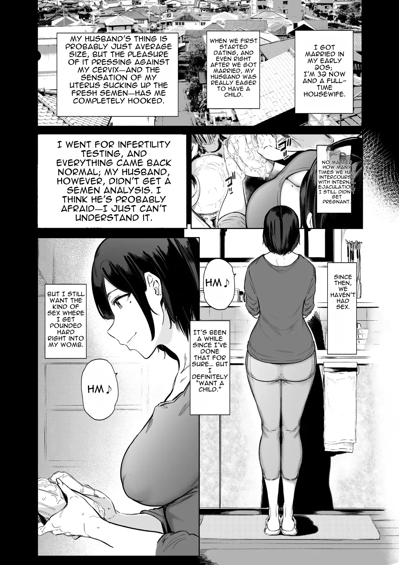 [HIDARIkiki (Kizuki Rei)]Dekamara Nakadashi Haraboko Izon na Hitozuma Zenpen | A married woman addicted to huge cocks - Part 1[English] [MTL] Page 7