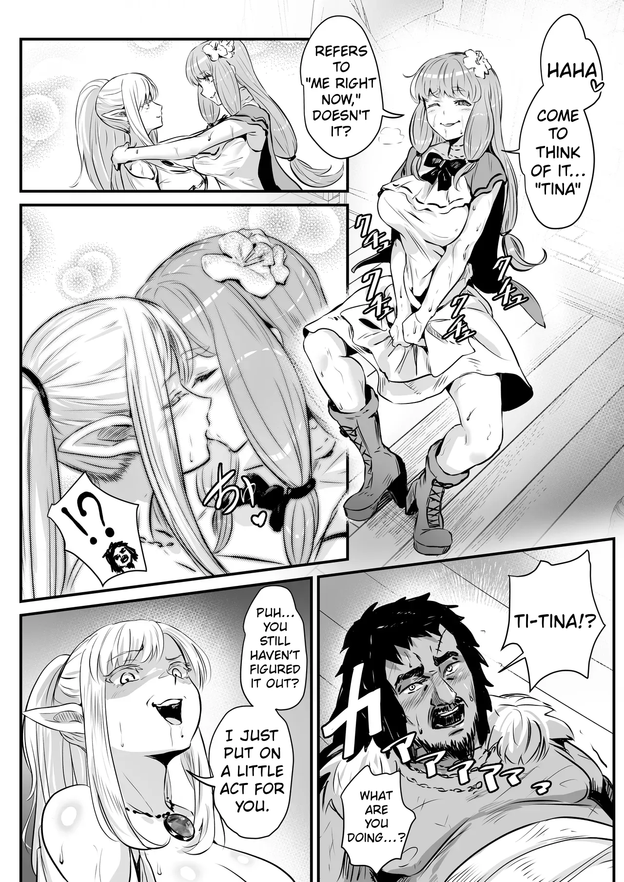 [Minaduki Nanana no TS Senichiya (Mishima Psycho)]Touzoku Combi ga Bishoujo Elf & Mura Musume to Irekawari Nottoru Hanashi | A story about a pair of thieves who swap bodies with a beautiful elf and a village girl and take over their lives.[English] [Digital] Page 11
