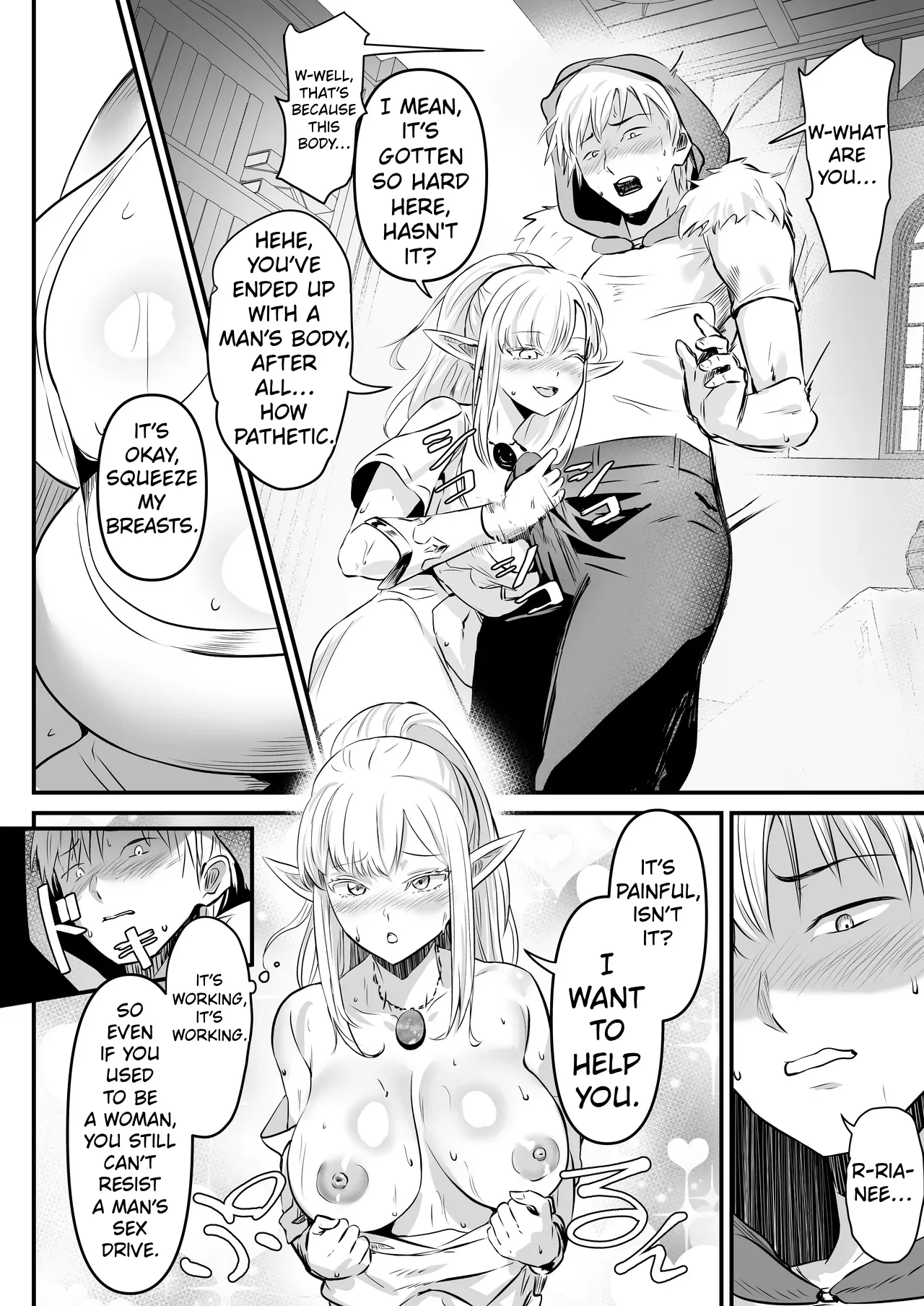 [Minaduki Nanana no TS Senichiya (Mishima Psycho)]Touzoku Combi ga Bishoujo Elf & Mura Musume to Irekawari Nottoru Hanashi | A story about a pair of thieves who swap bodies with a beautiful elf and a village girl and take over their lives.[English] [Digital] Page 23