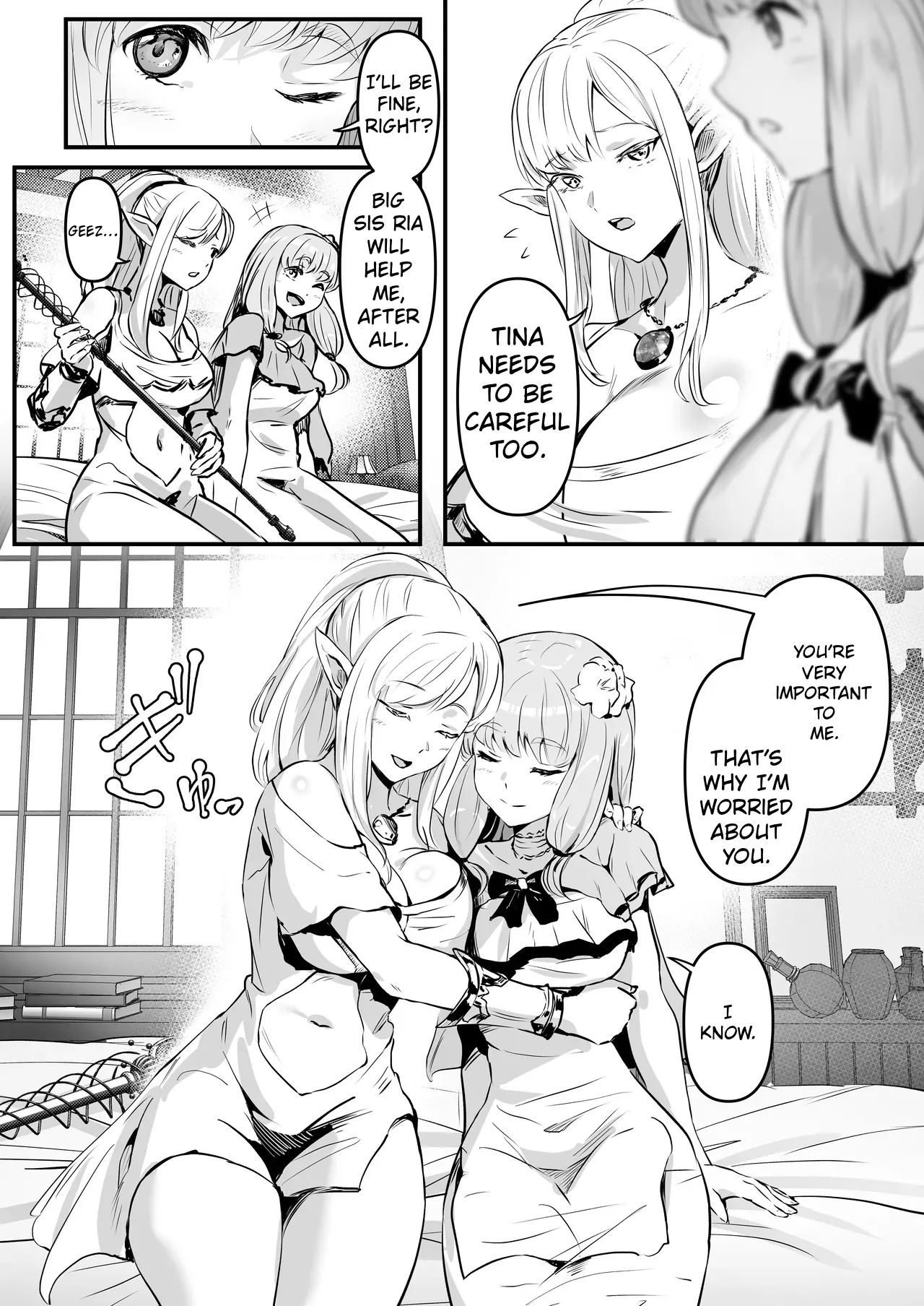 [Minaduki Nanana no TS Senichiya (Mishima Psycho)]Touzoku Combi ga Bishoujo Elf & Mura Musume to Irekawari Nottoru Hanashi | A story about a pair of thieves who swap bodies with a beautiful elf and a village girl and take over their lives.[English] [Digital] Page 3