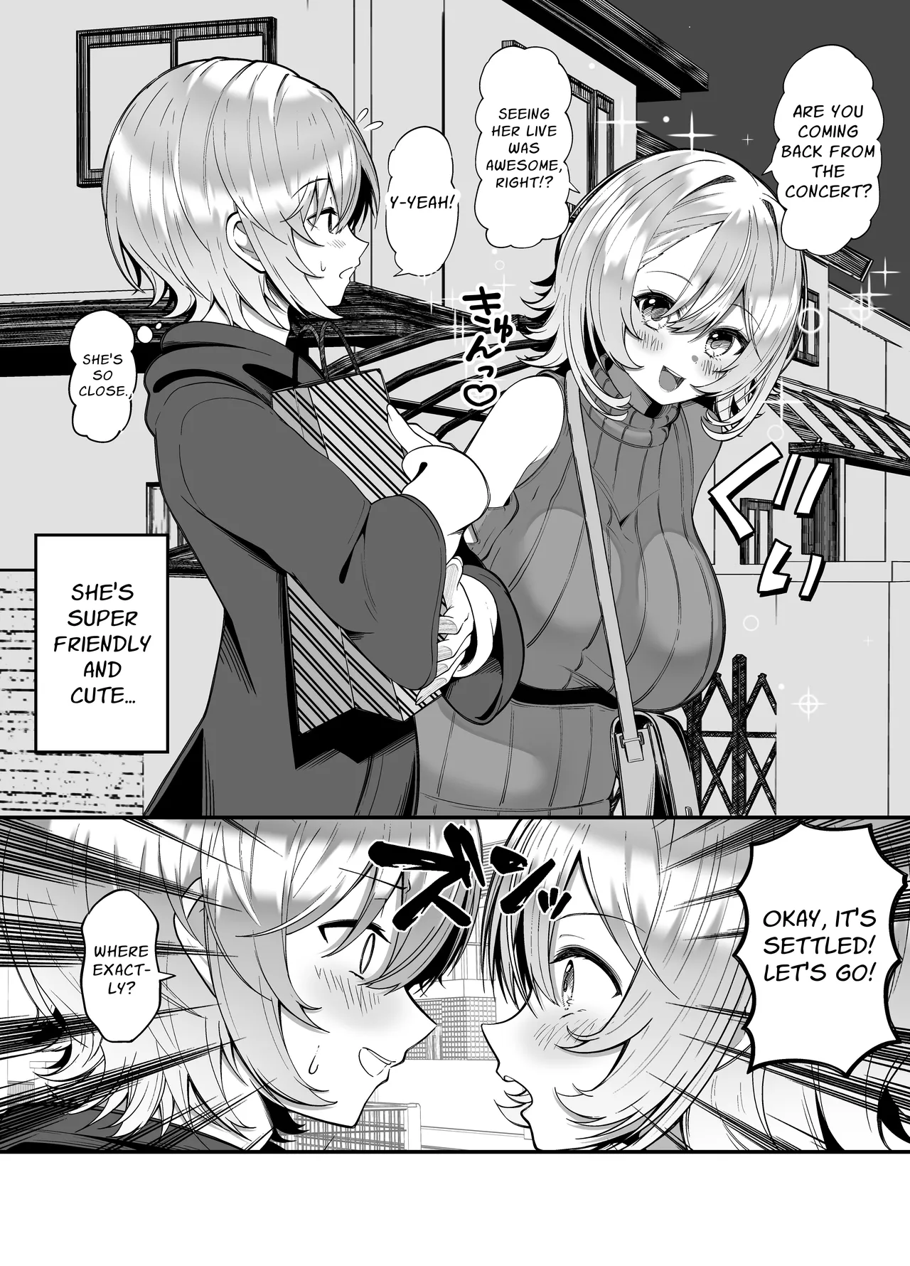 [Scarlet Maple (Sume)]Oshi no Live Kaeri ni Chichideka Gyaru ni Karamareru | Accosted by a Busty Gal on my way home from my Fave's Live Concert[English] {nasmas} Page 4